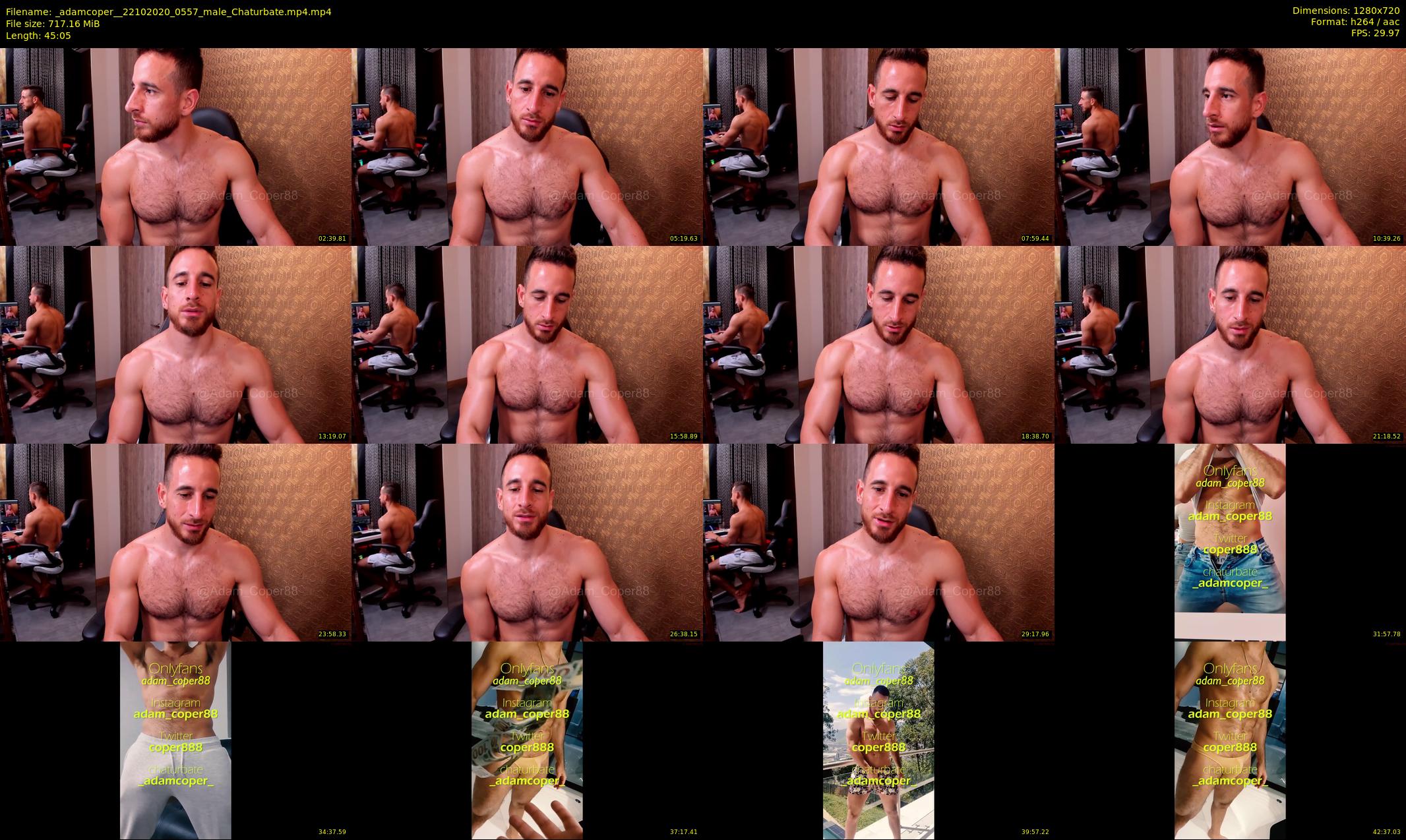 _adamcoper_ — 46 minute Chaturbate male cam show recording, 720p, Oct 22, 2020