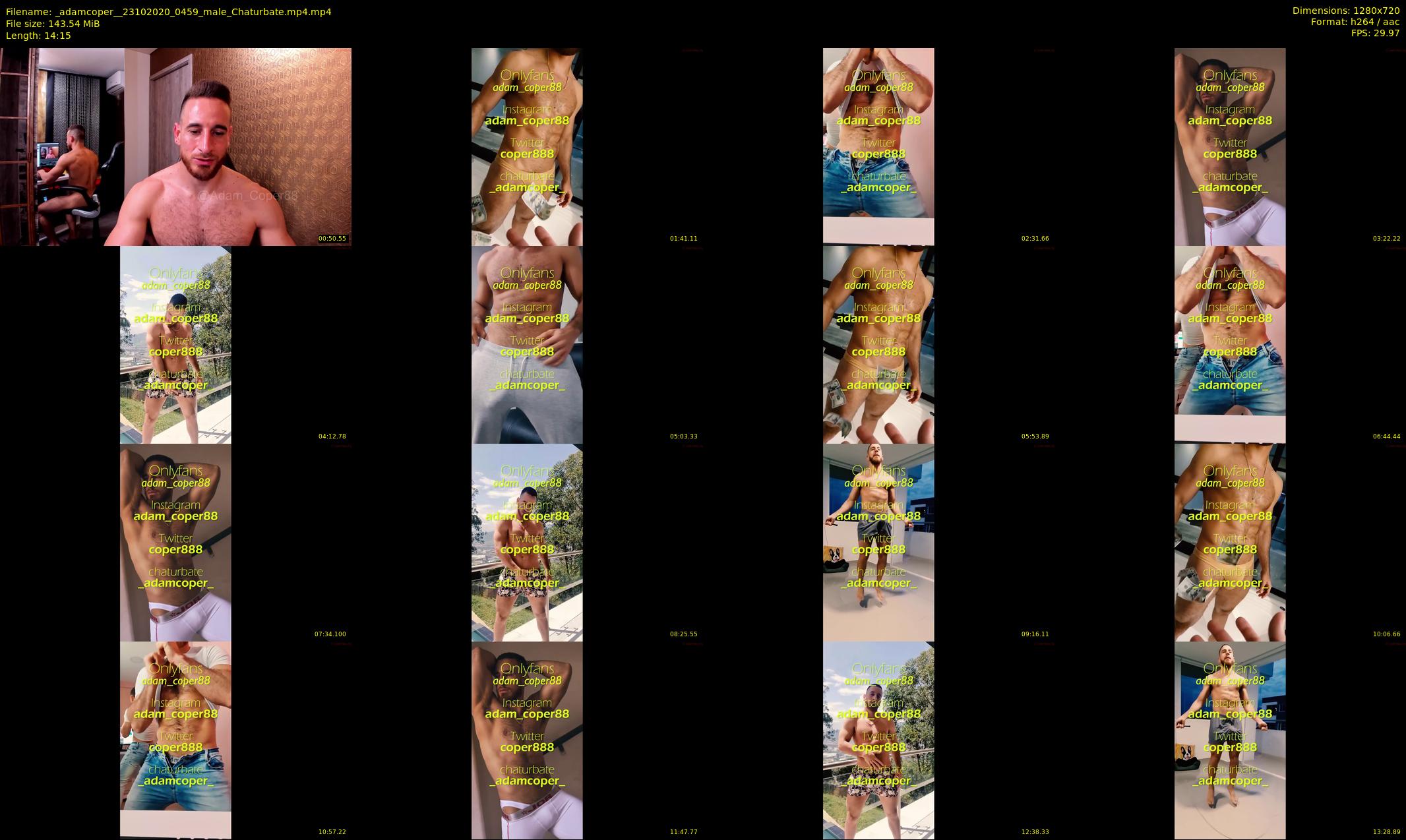 _adamcoper_ — 15 minute Chaturbate male cam show recording, 720p, Oct 23, 2020