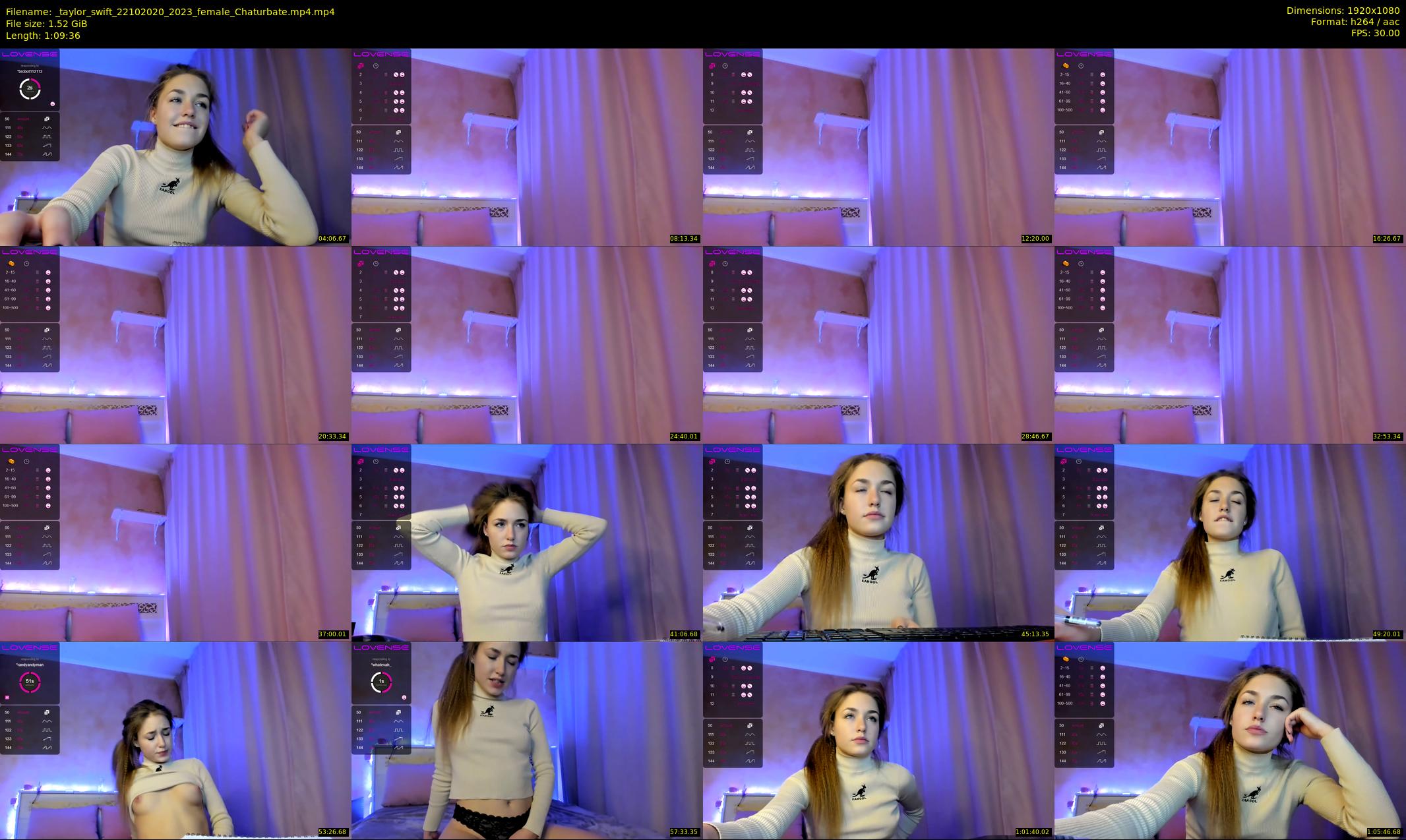 _taylor_swift — 70 minute Chaturbate female cam show recording, 1080p, Oct 22, 2020