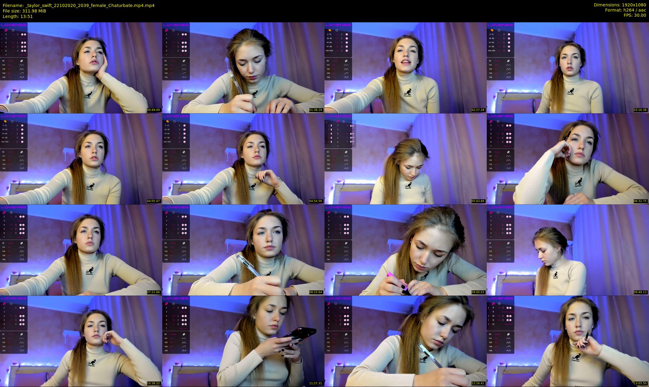 _taylor_swift — 14 minute Chaturbate female cam show recording, 1080p, Oct 22, 2020