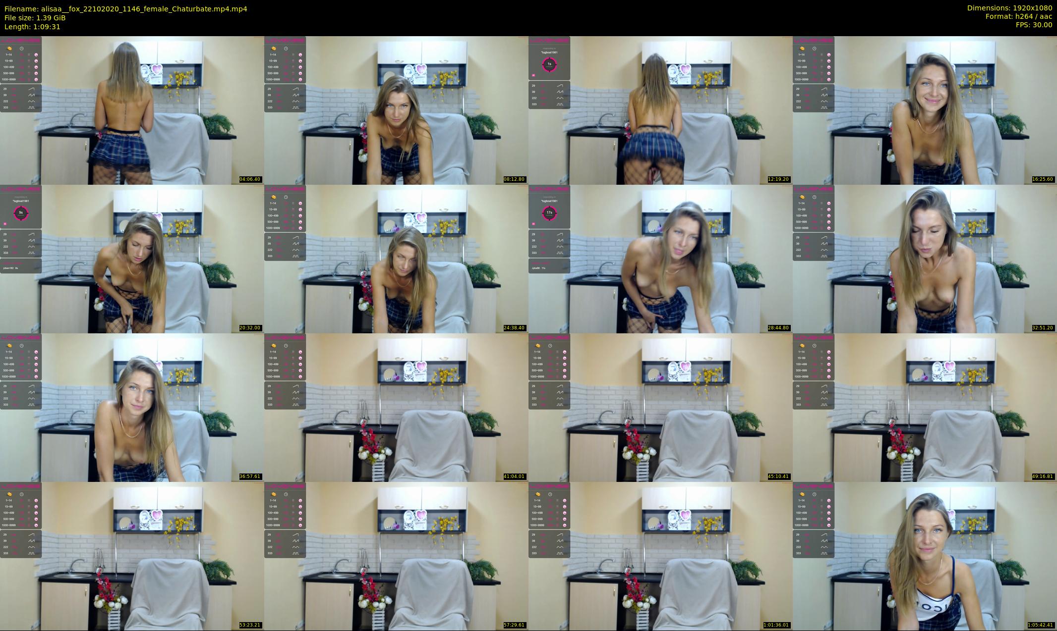 alisaa__fox — 70 minute Chaturbate female cam show recording, 1080p, Oct 22, 2020