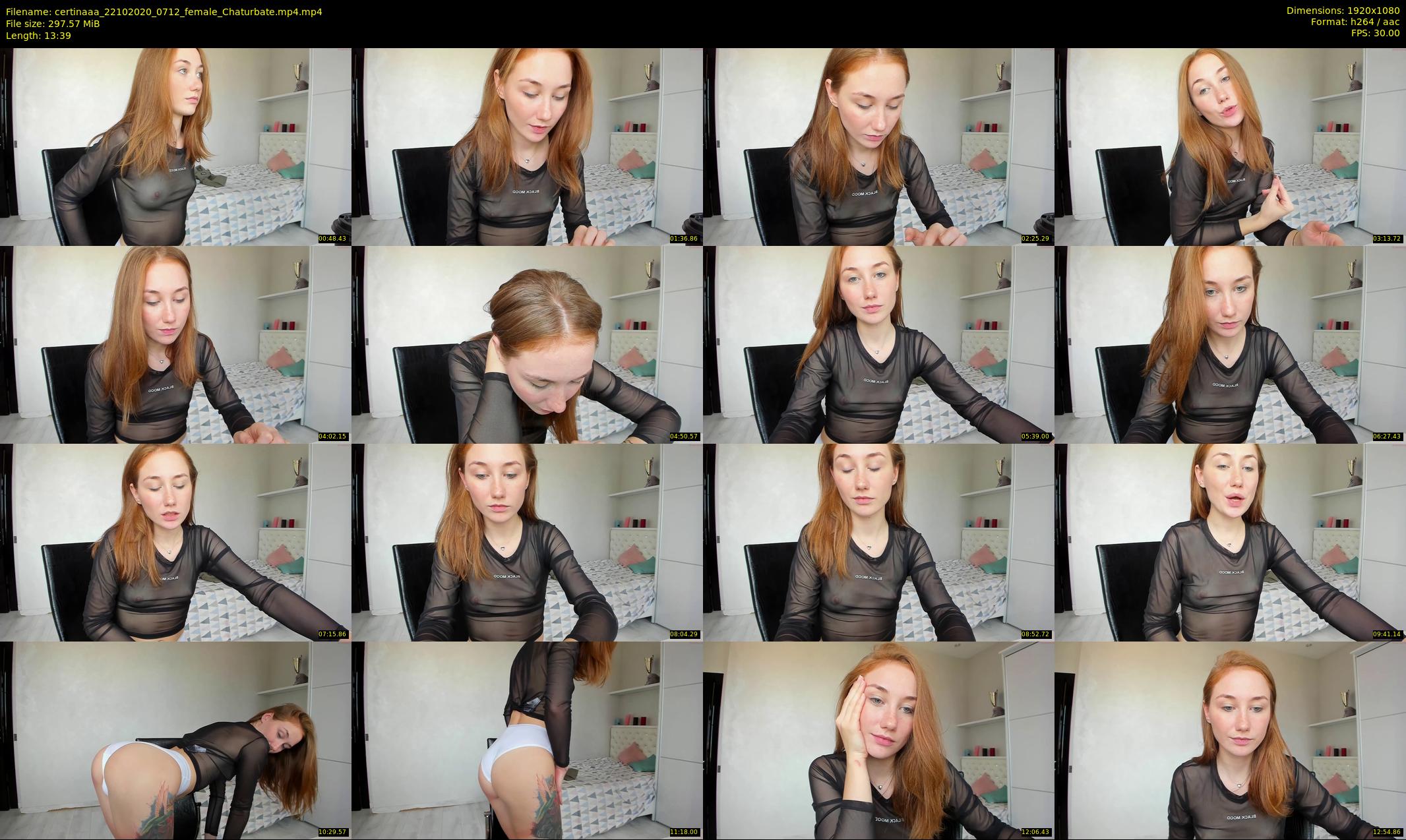 certinaaa — 14 minute Chaturbate female cam show recording, 1080p, Oct 22, 2020