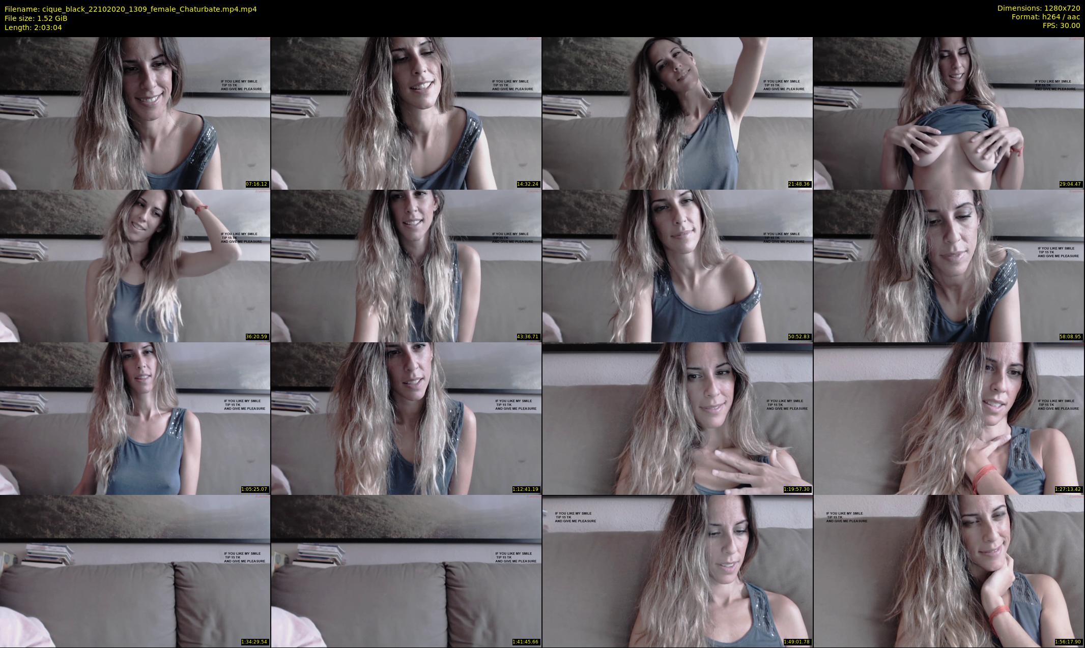 cique_black — 124 minute Chaturbate female cam show recording, 720p, Oct 22, 2020