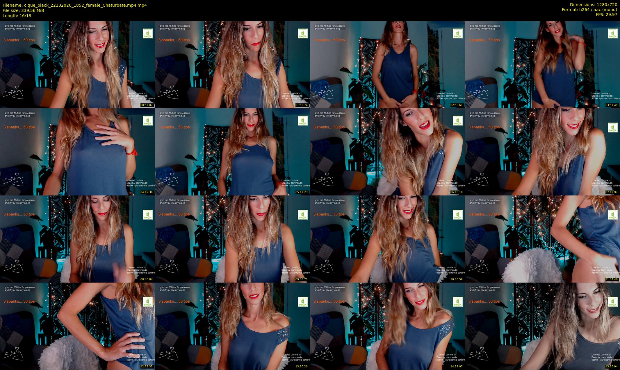 cique_black — 17 minute Chaturbate female cam show recording, 720p, Oct 22, 2020