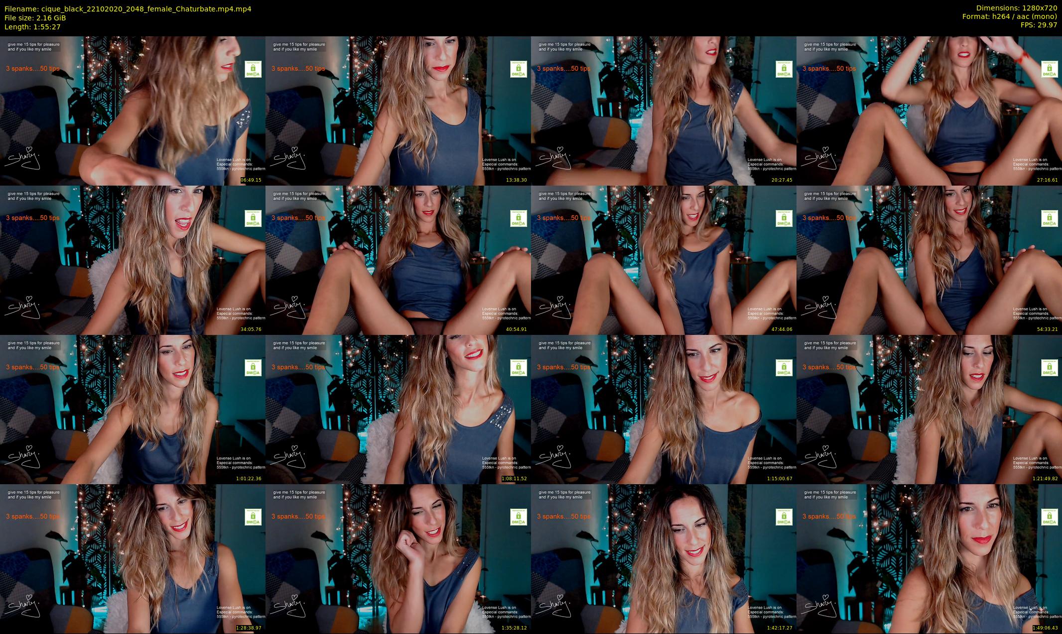 cique_black — 116 minute Chaturbate female cam show recording, 720p, Oct 22, 2020