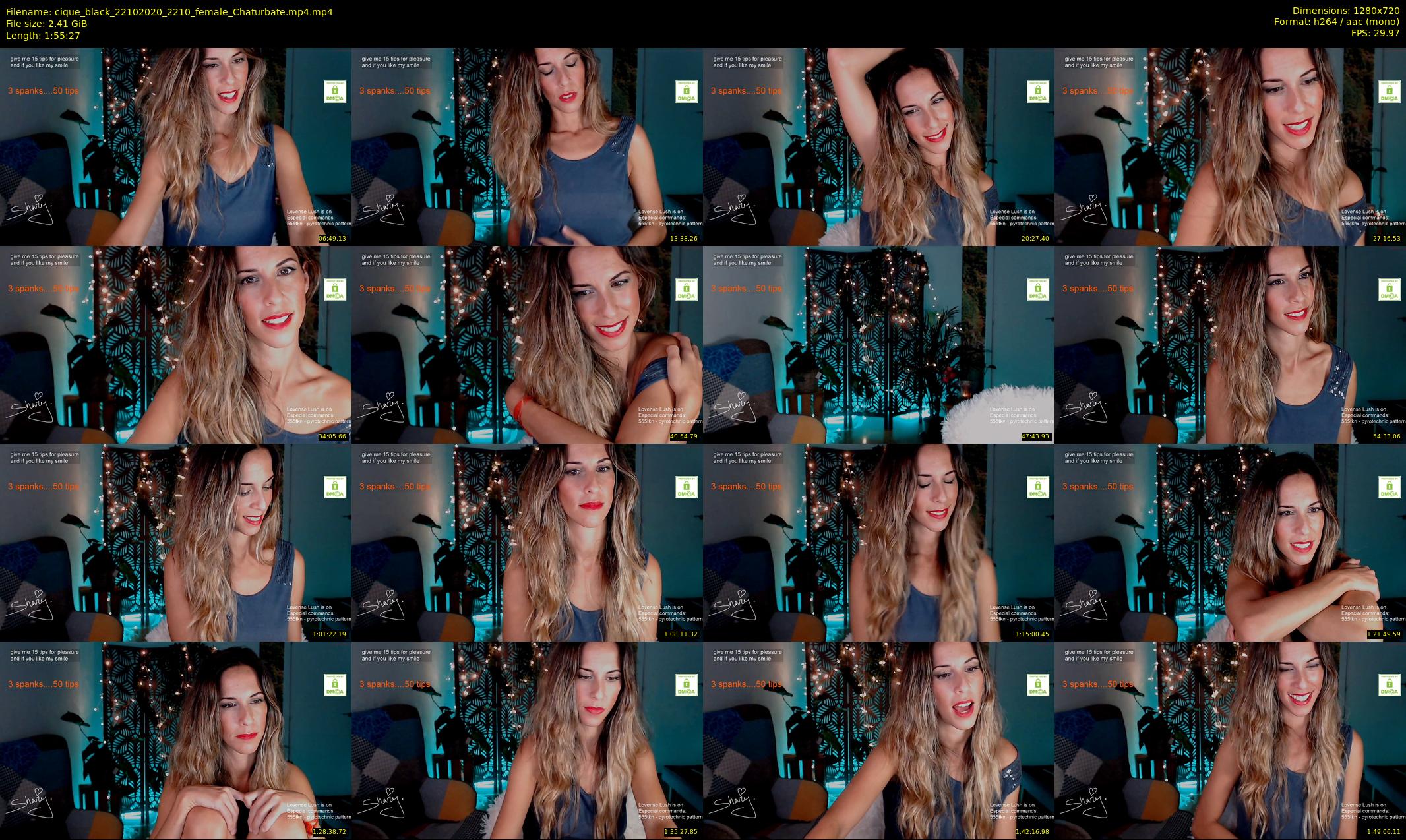 cique_black — 116 minute Chaturbate female cam show recording, 720p, Oct 22, 2020
