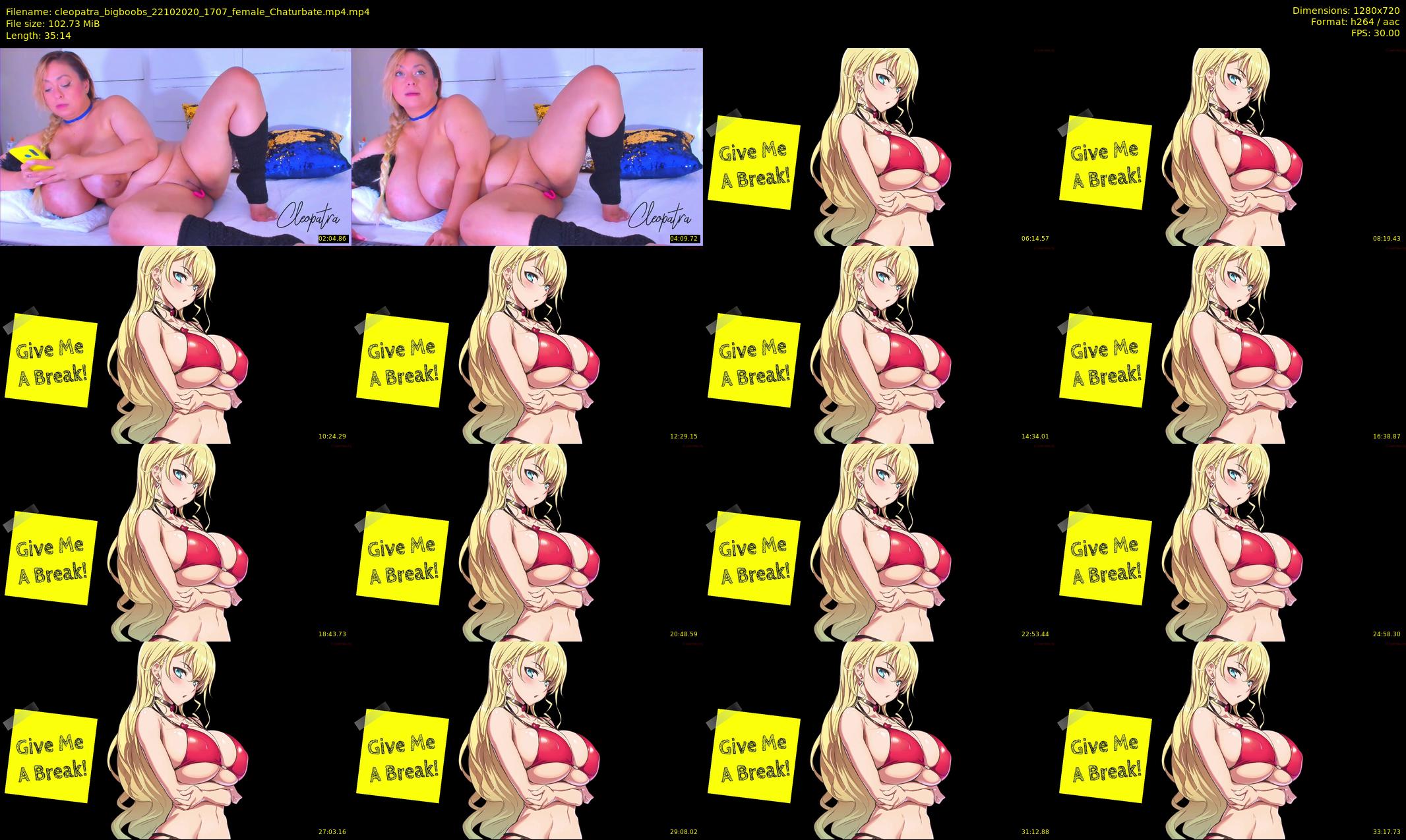 cleopatra_bigboobs — 36 minute Chaturbate female cam show recording, 720p, Oct 22, 2020