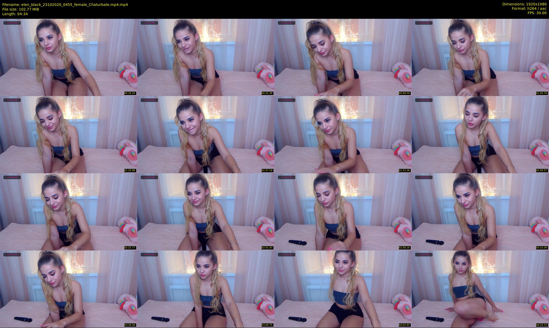 elen_black — 5 minute Chaturbate female cam show recording, 1080p, Oct 23, 2020