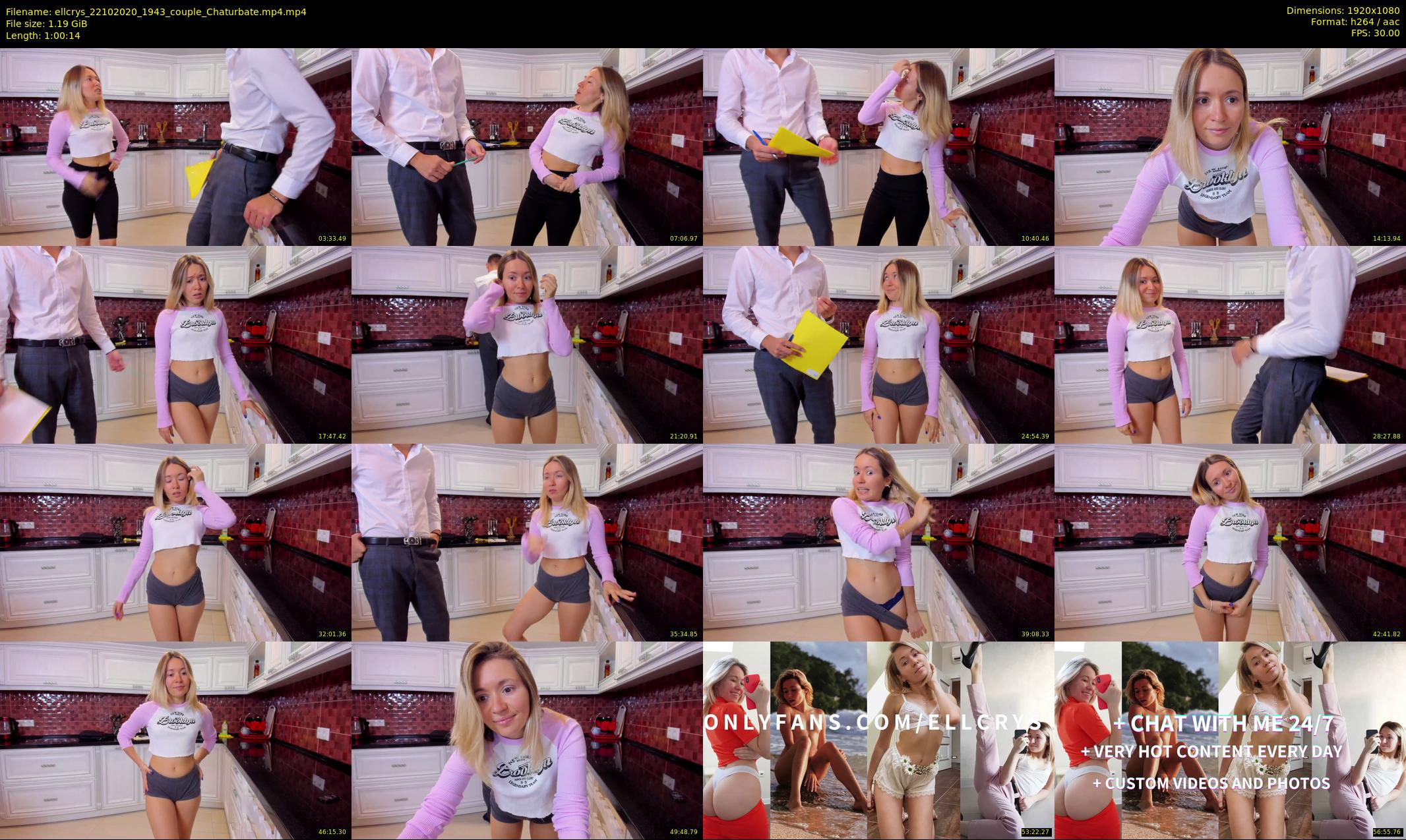 ellcrys — 61 minute Chaturbate couple cam show recording, 1080p, Oct 22, 2020
