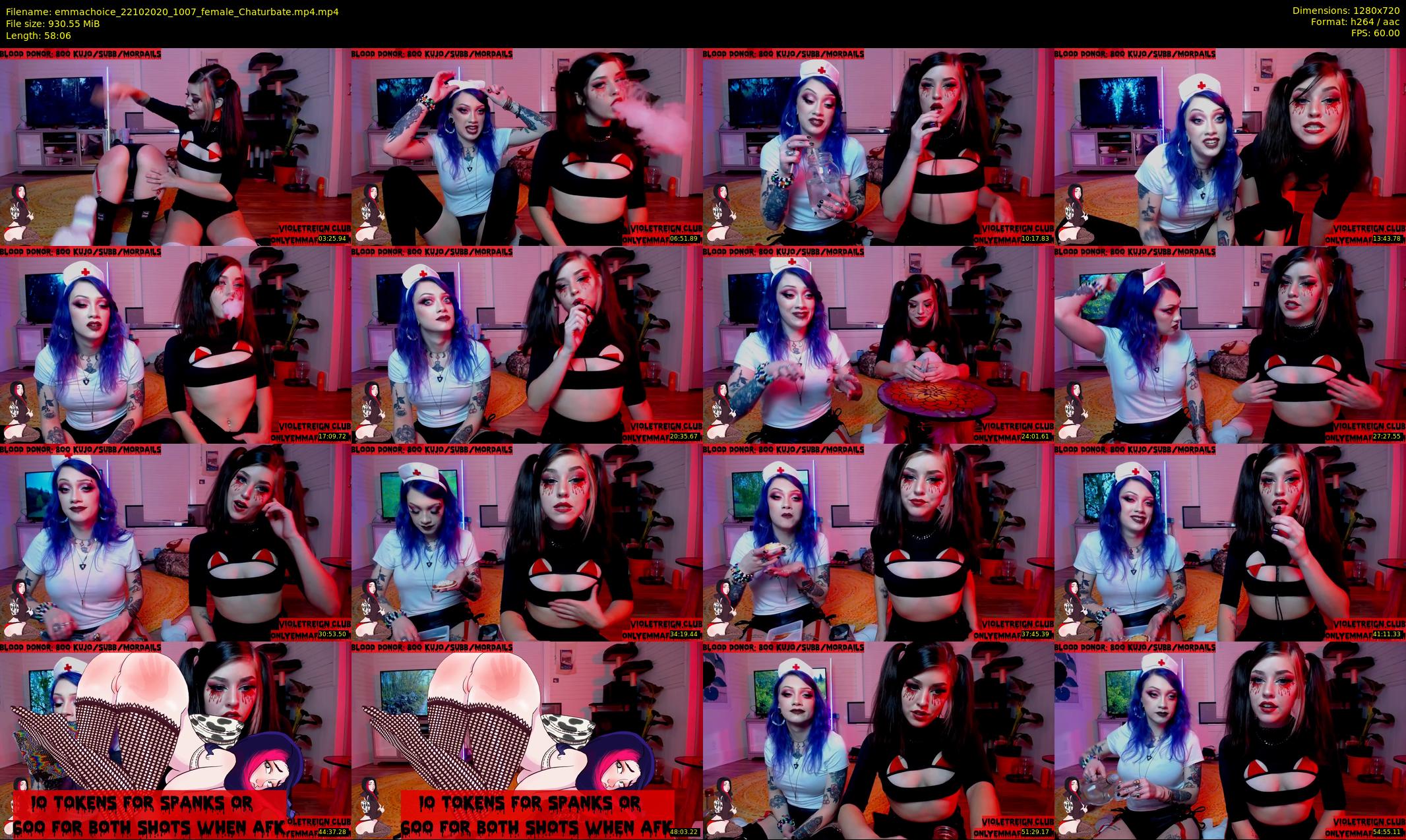 emmachoice — 59 minute Chaturbate female cam show recording, 720p, Oct 22, 2020