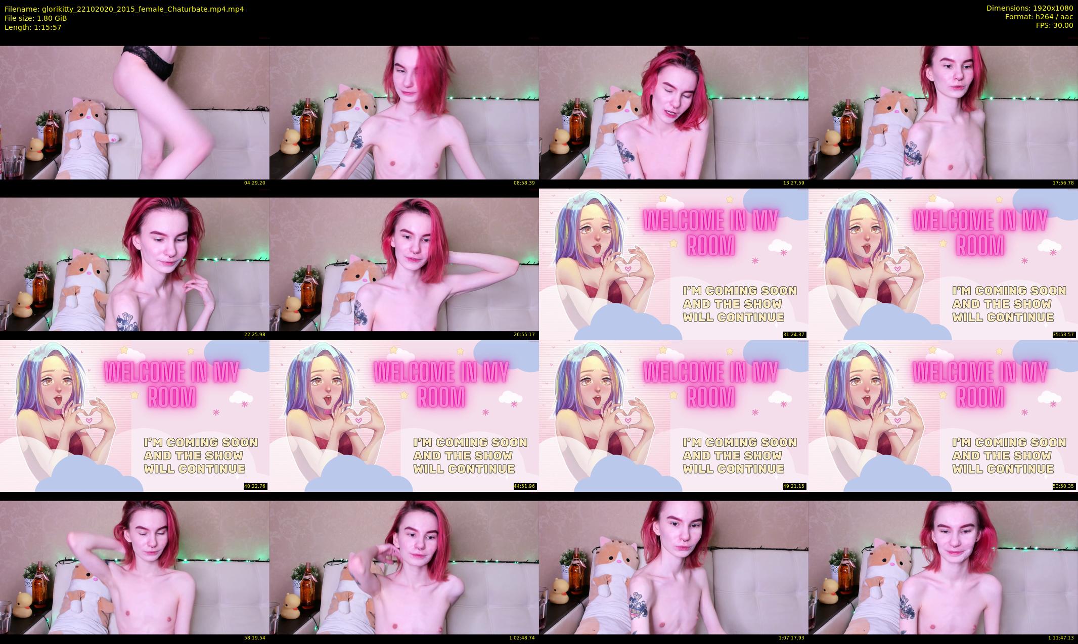 glorikitty — 76 minute Chaturbate female cam show recording, 1080p, Oct 22, 2020