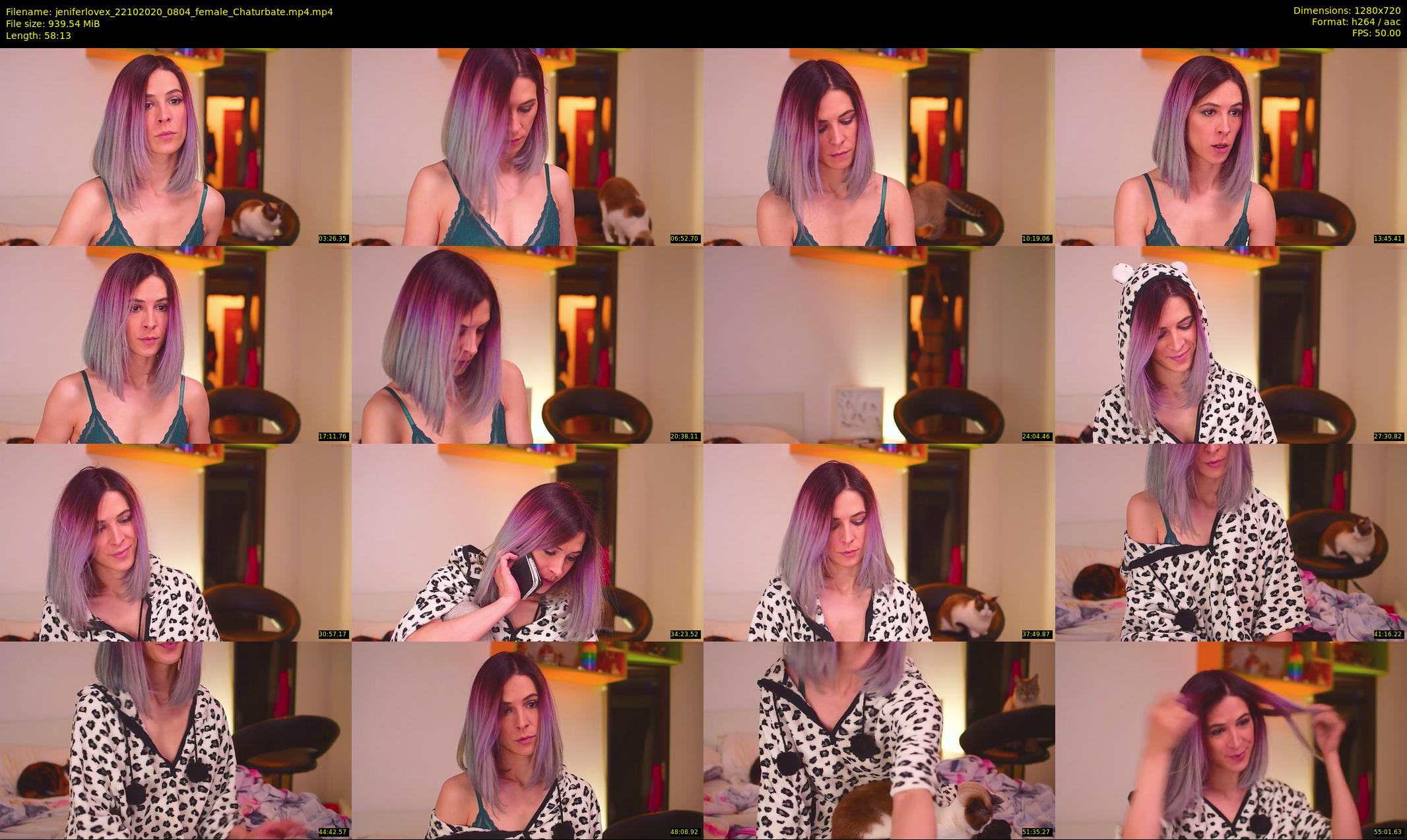 jeniferlovex — 59 minute Chaturbate female cam show recording, 720p, Oct 22, 2020