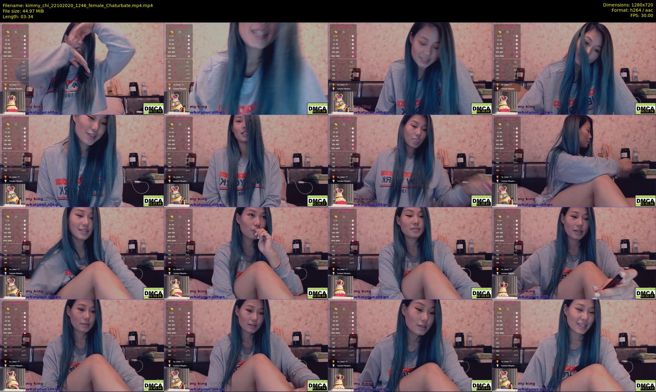 kimmy_chi — 4 minute Chaturbate female cam show recording, 720p, Oct 22, 2020