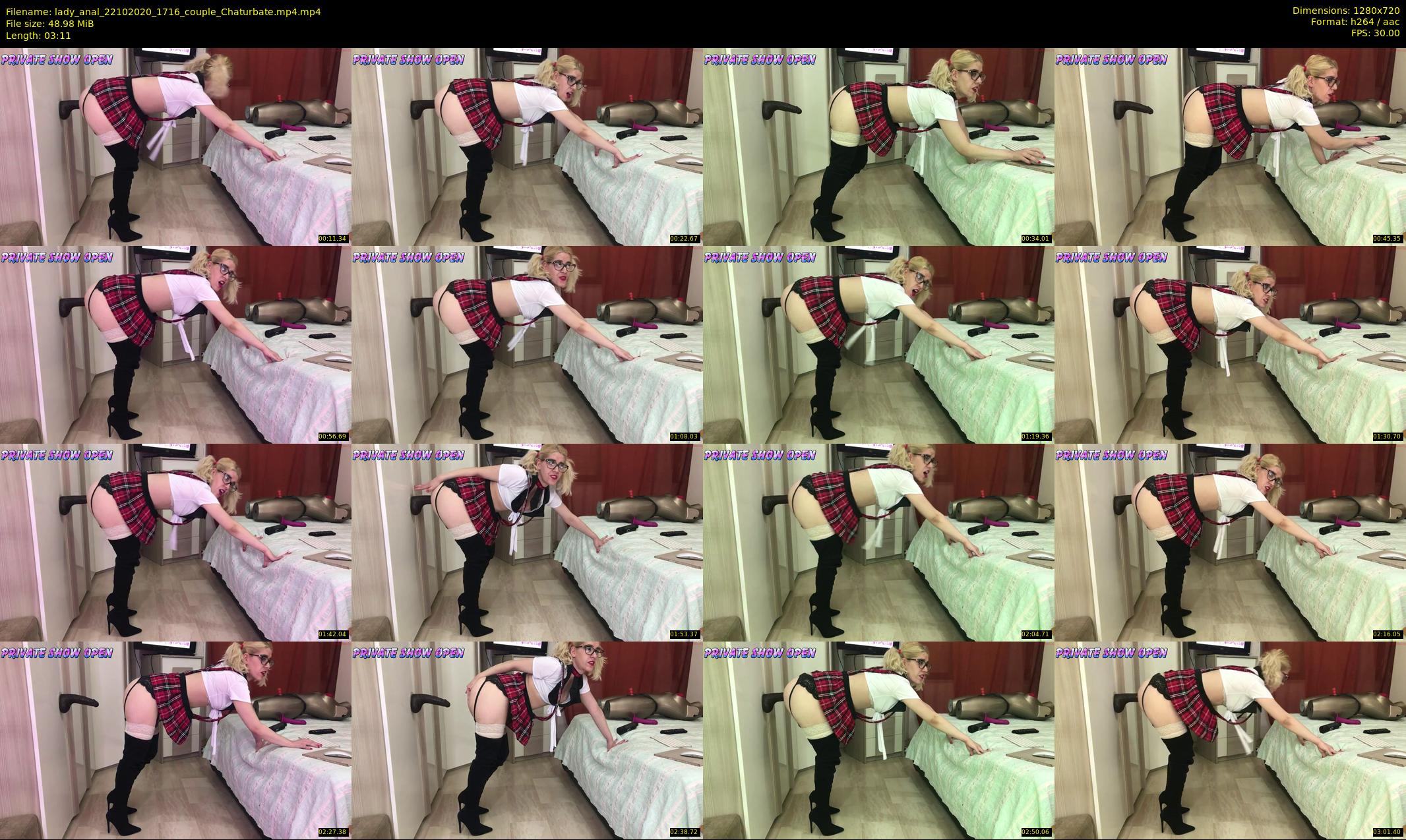 lady_anal — 4 minute Chaturbate female cam show recording, 720p, Oct 22, 2020