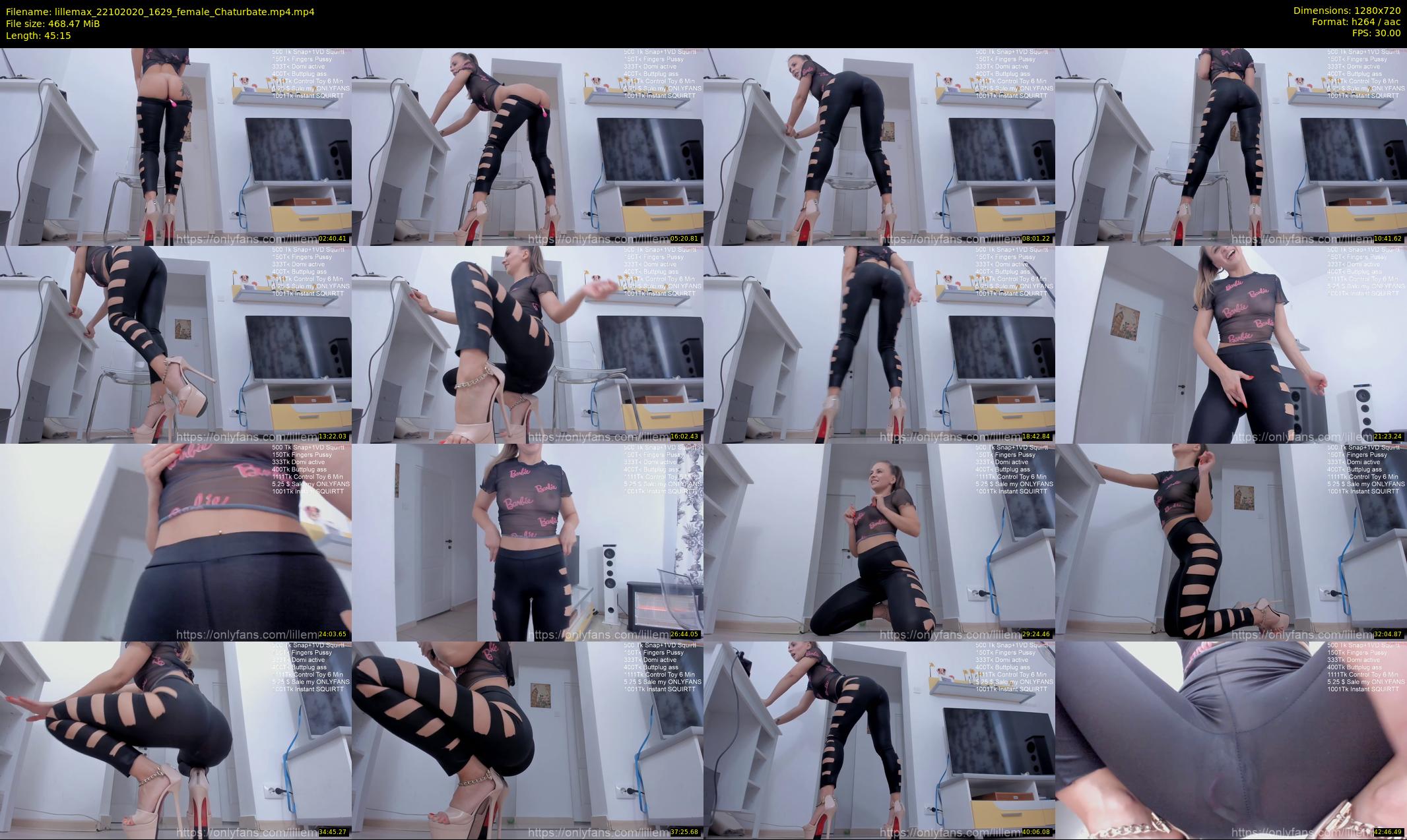lillemax — 46 minute Chaturbate female cam show recording, 720p, Oct 22, 2020
