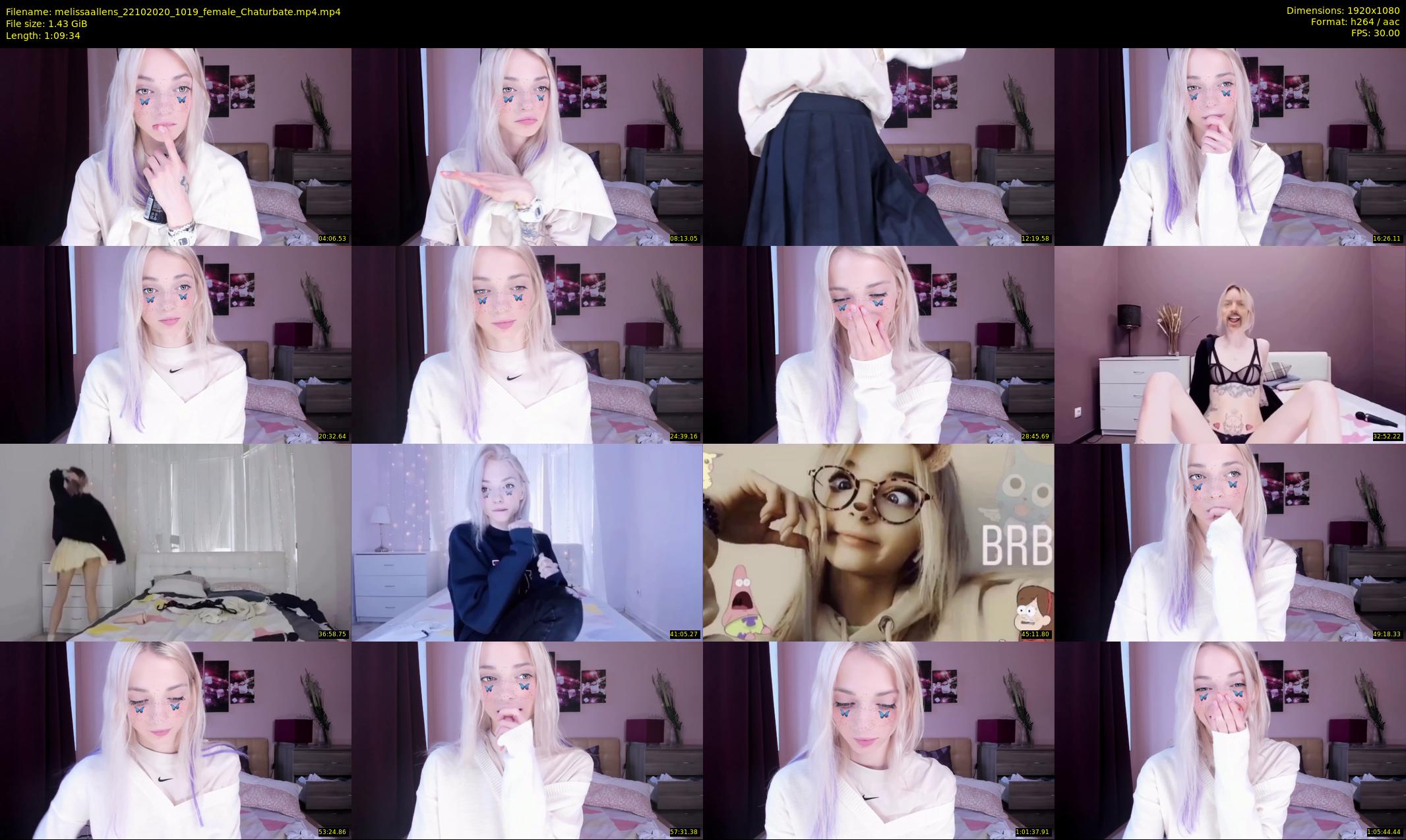 melissaallens — 70 minute Chaturbate female cam show recording, 1080p, Oct 22, 2020