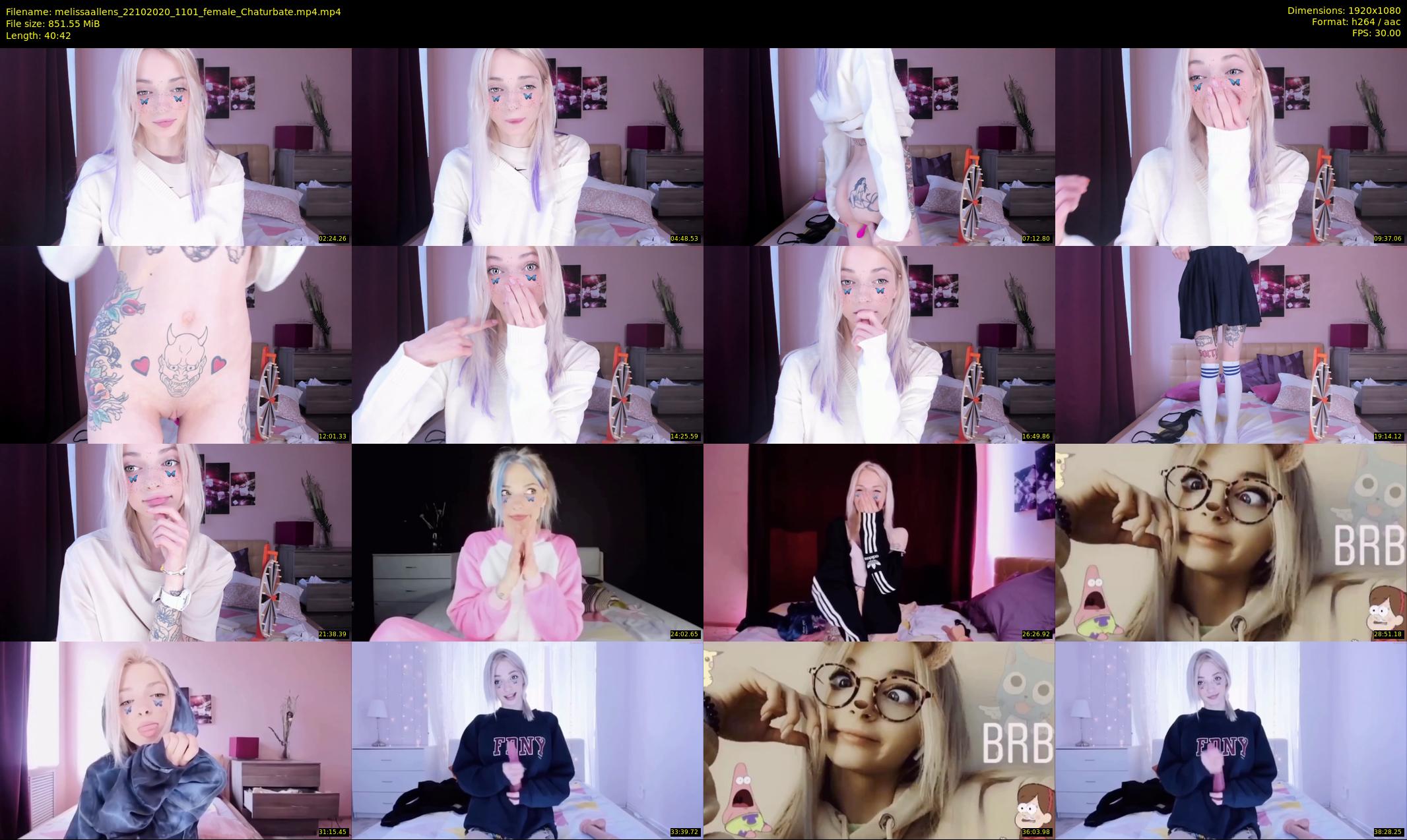 melissaallens — 41 minute Chaturbate female cam show recording, 1080p, Oct 22, 2020