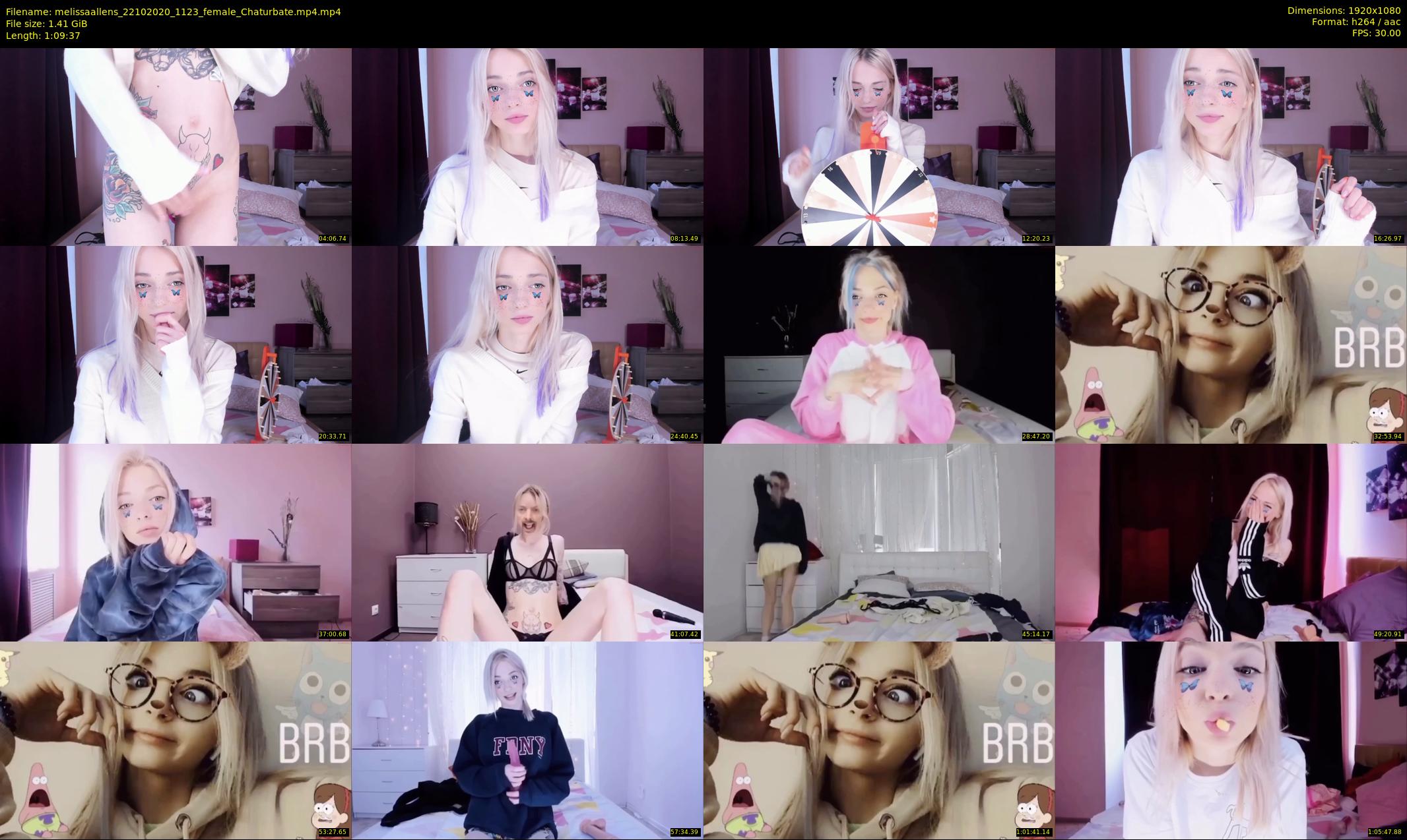 melissaallens — 70 minute Chaturbate female cam show recording, 1080p, Oct 22, 2020