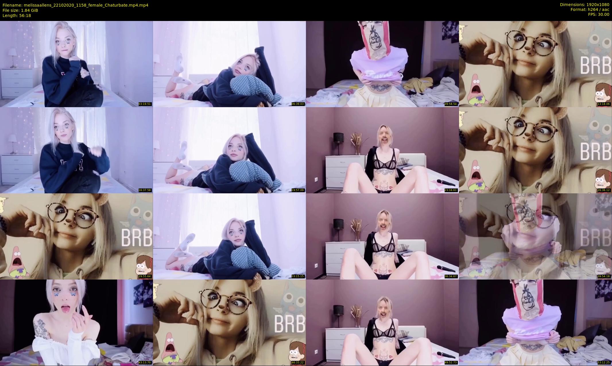 melissaallens — 57 minute Chaturbate female cam show recording, 1080p, Oct 22, 2020
