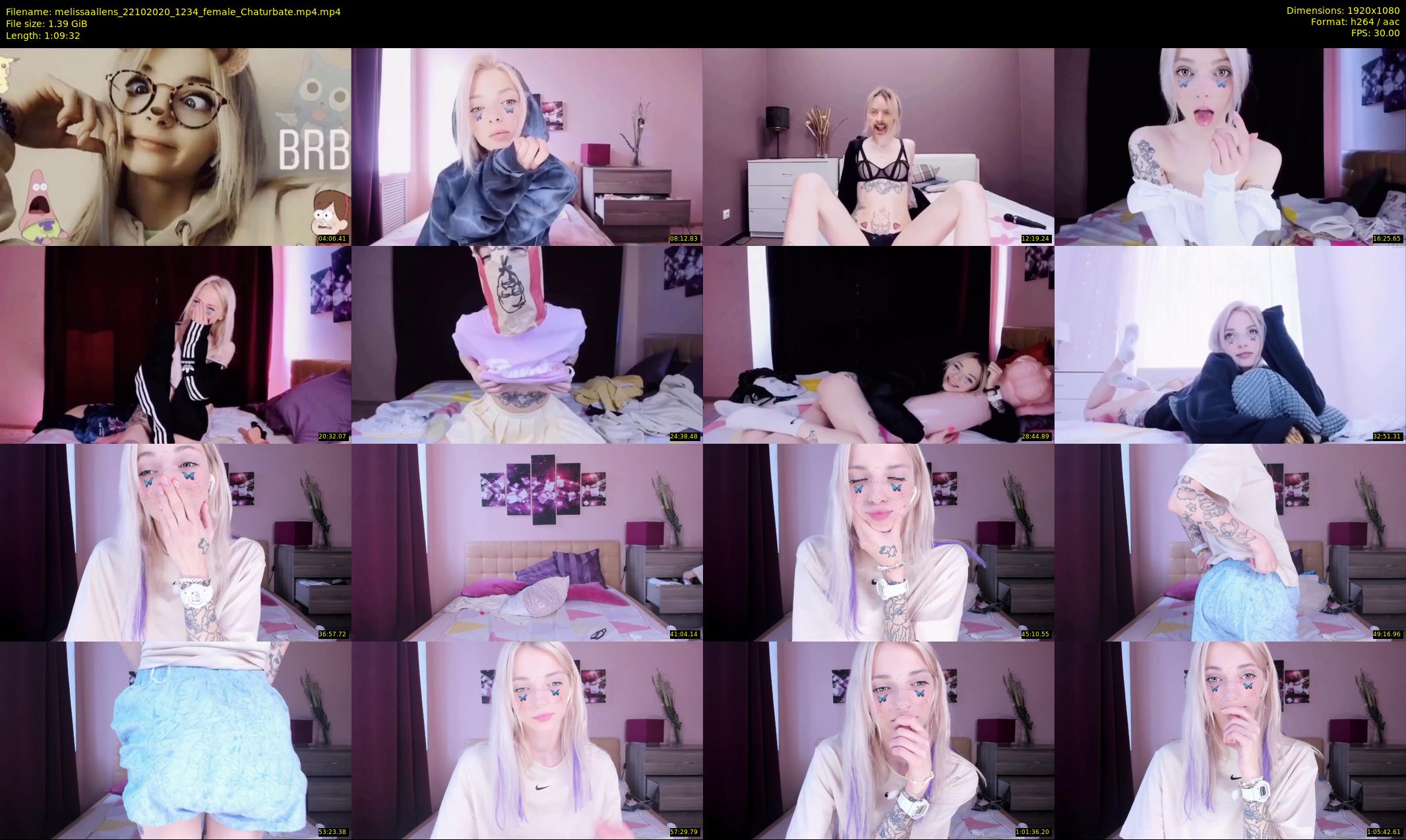 melissaallens — 70 minute Chaturbate female cam show recording, 1080p, Oct 22, 2020