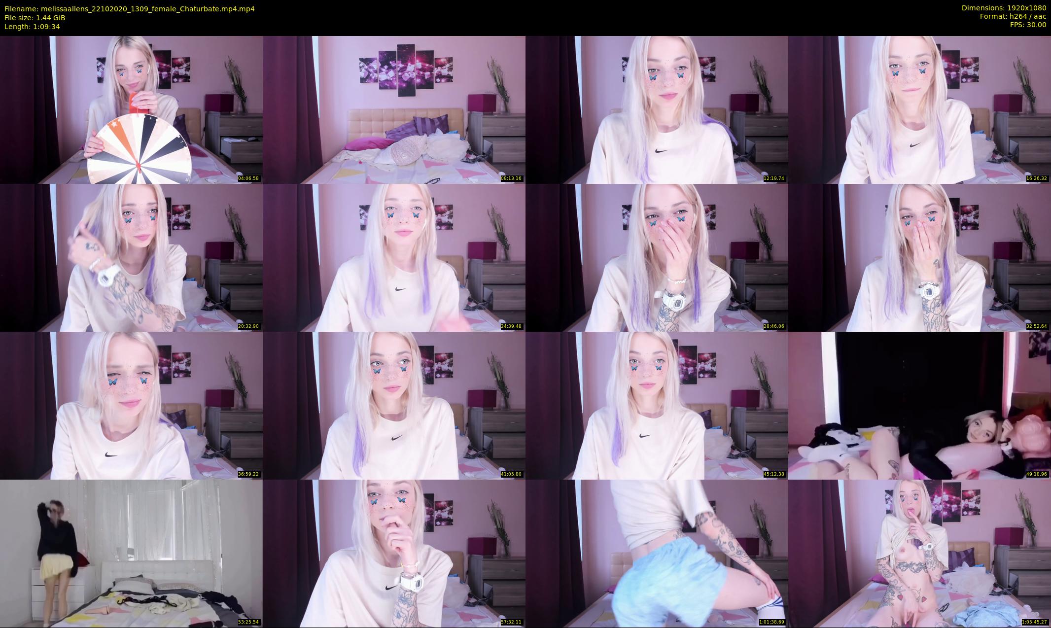 melissaallens — 70 minute Chaturbate female cam show recording, 1080p, Oct 22, 2020