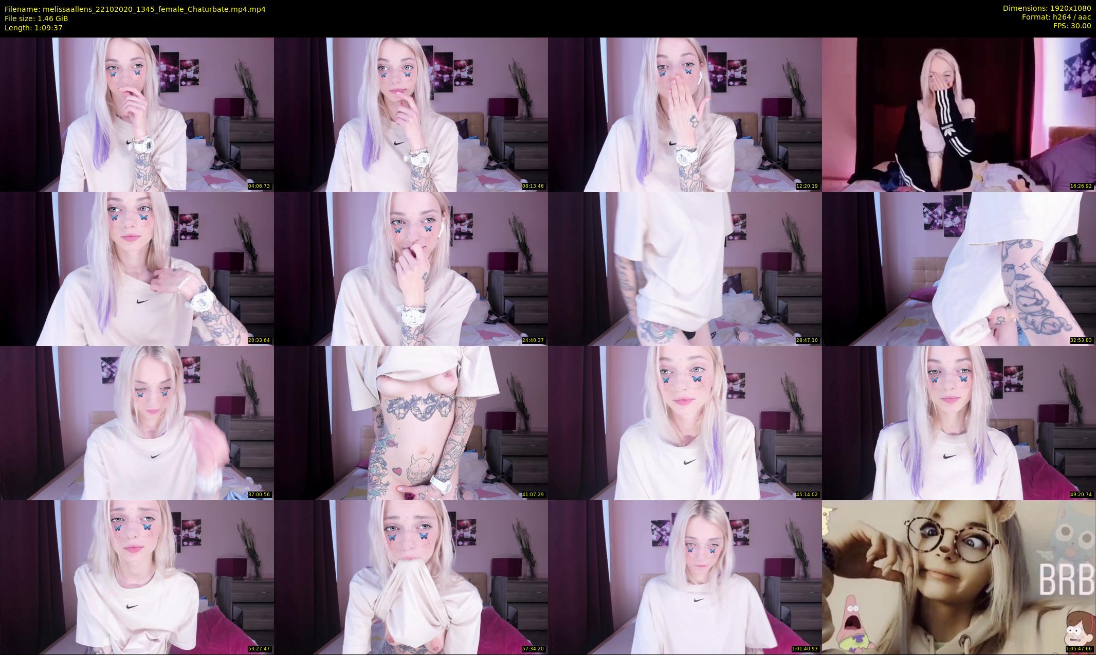 melissaallens — 70 minute Chaturbate female cam show recording, 1080p, Oct 22, 2020