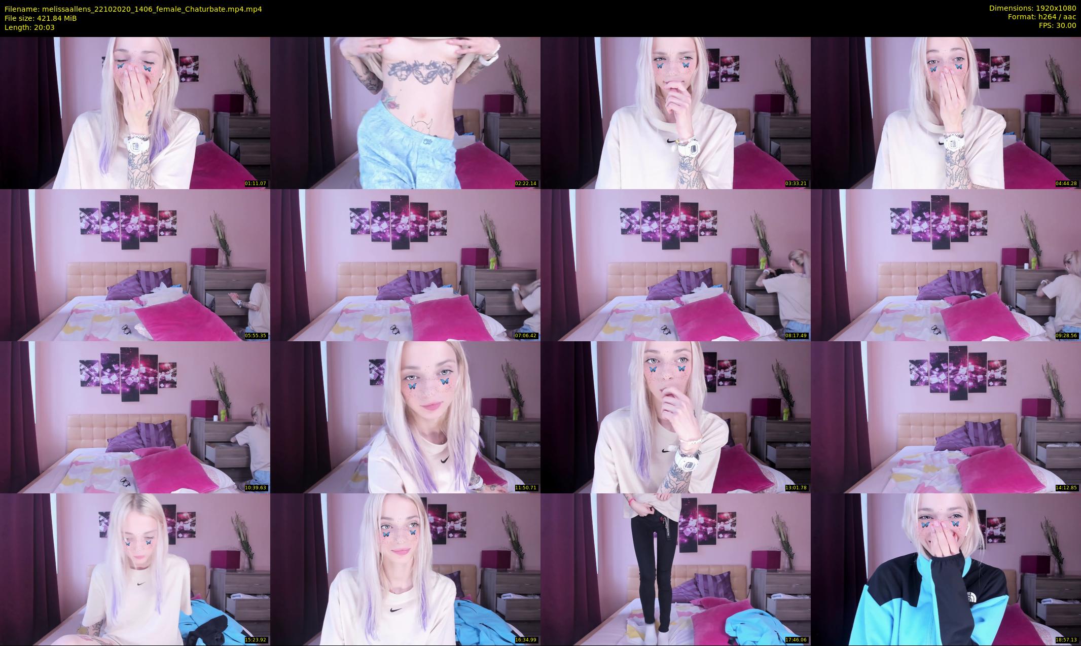 melissaallens — 21 minute Chaturbate female cam show recording, 1080p, Oct 22, 2020