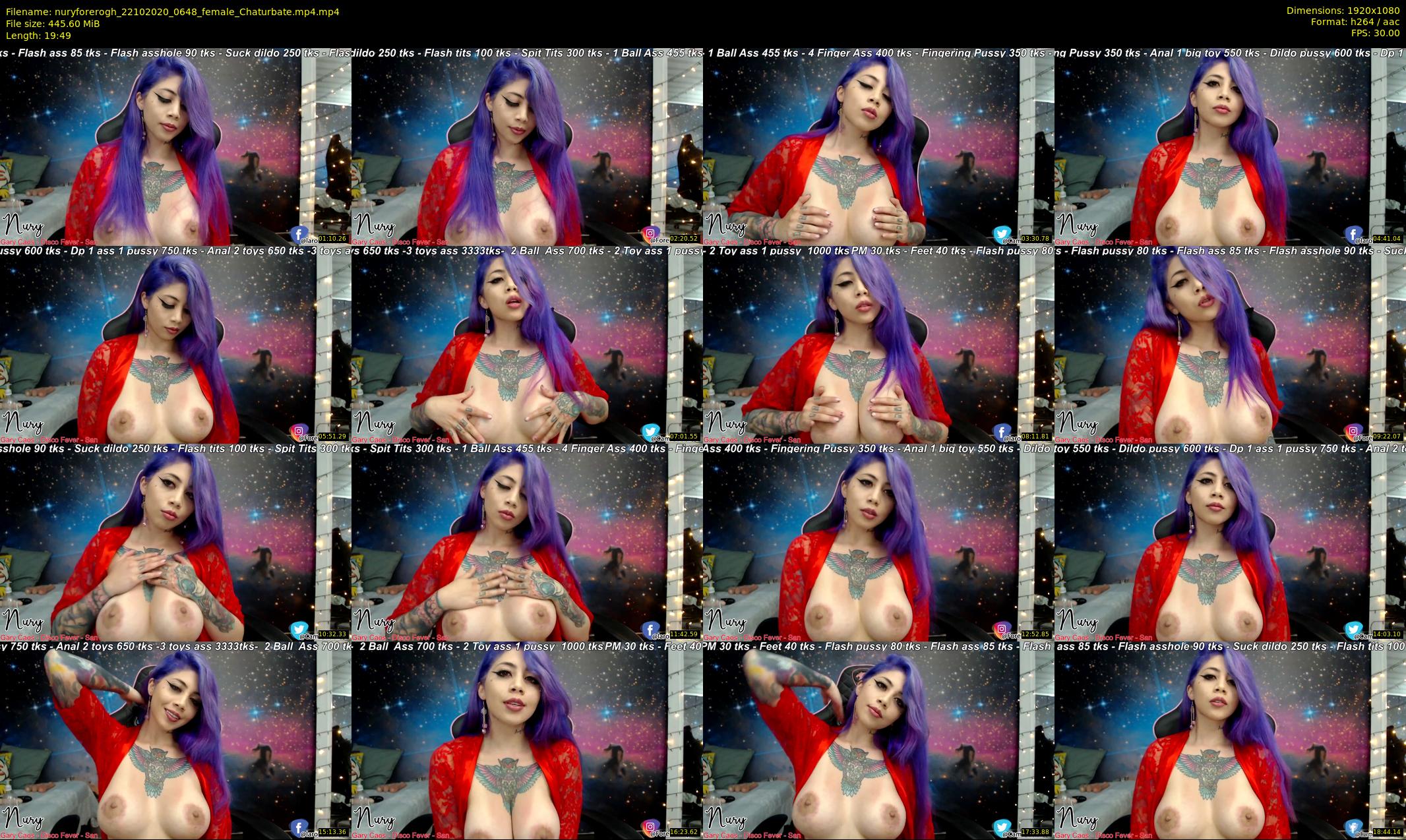 nuryforerogh — 20 minute Chaturbate female cam show recording, 1080p, Oct 22, 2020
