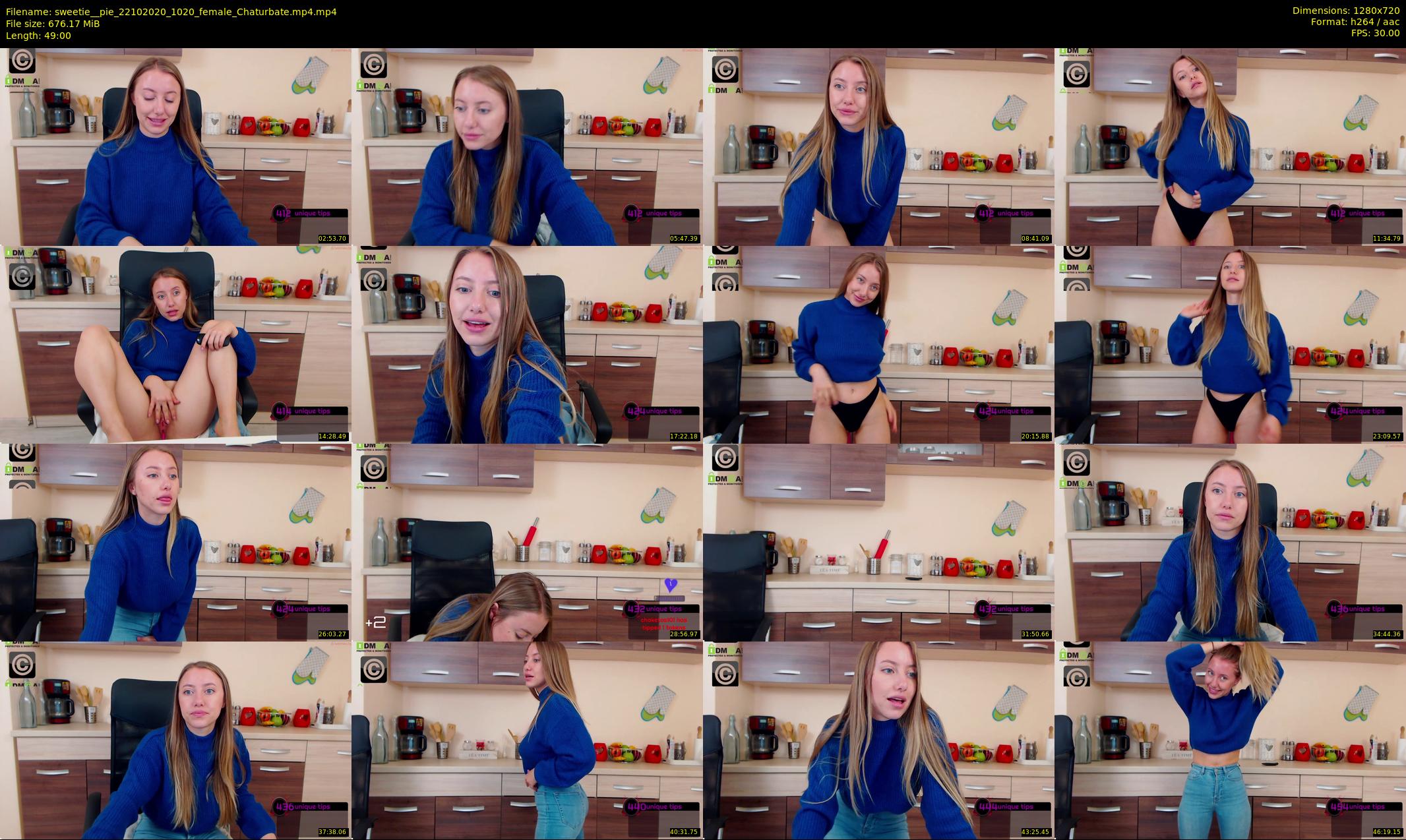 sweetie__pie — 49 minute Chaturbate female cam show recording, 720p, Oct 22, 2020