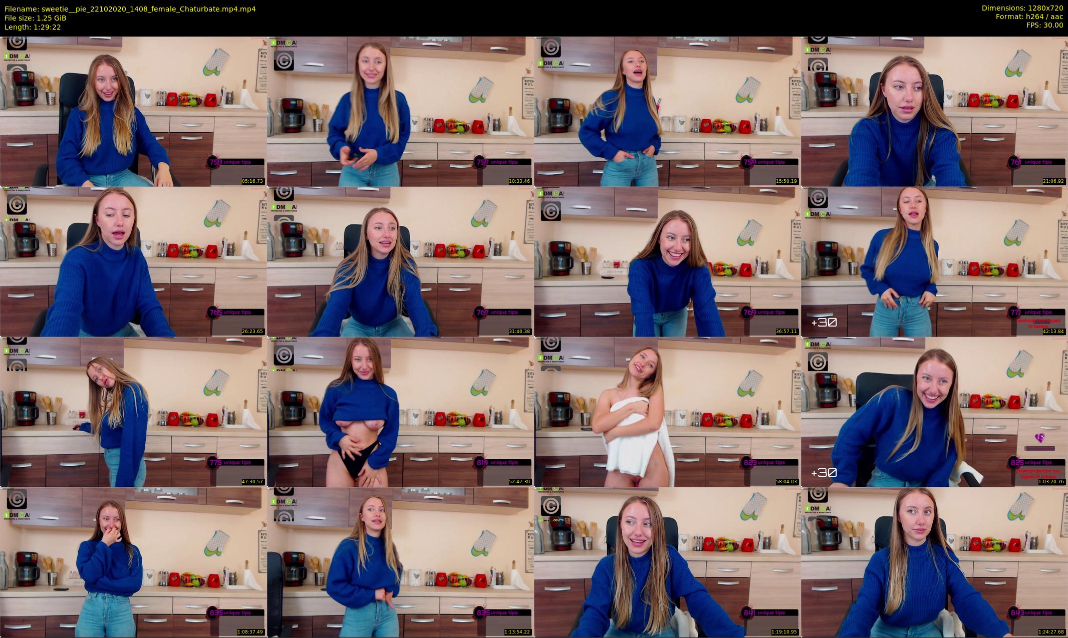 sweetie__pie — 90 minute Chaturbate female cam show recording, 720p, Oct 22, 2020