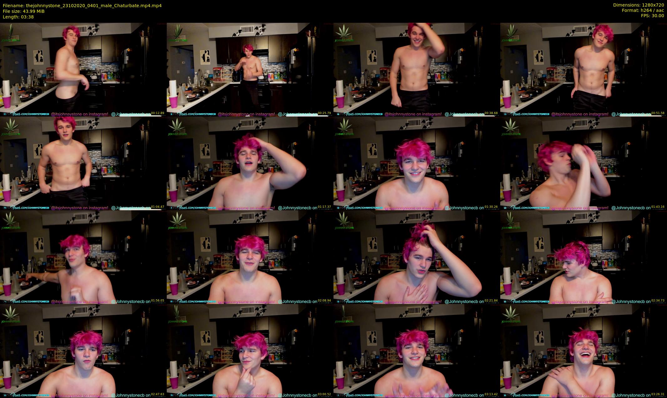 thejohnnystone — 4 minute Chaturbate male cam show recording, 720p, Oct 23, 2020