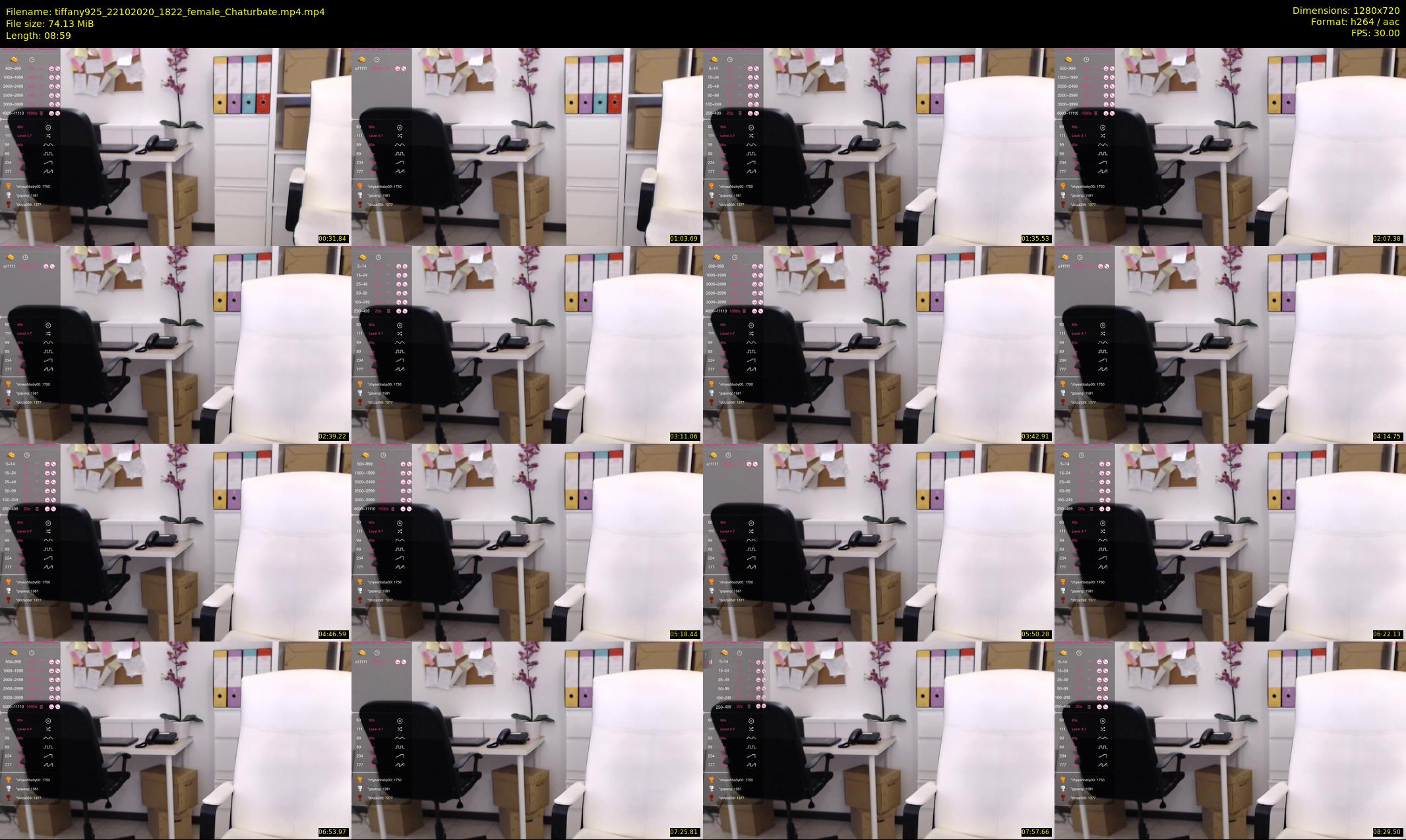 tiffany925 — 9 minute Chaturbate female cam show recording, 720p, Oct 22, 2020