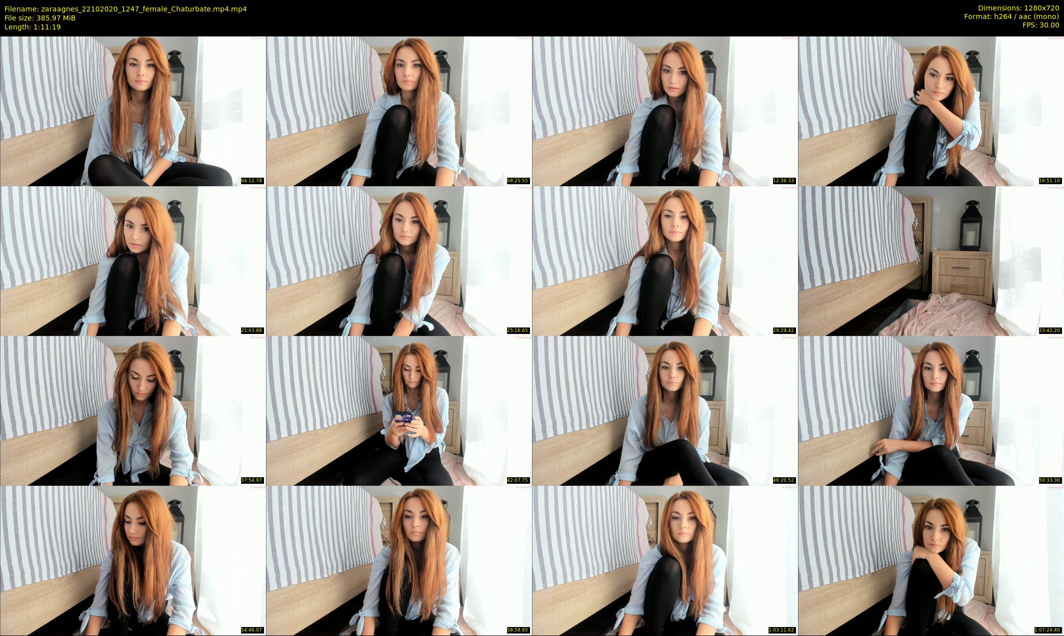 zaraagnes — 72 minute Chaturbate female cam show recording, 720p, Oct 22, 2020