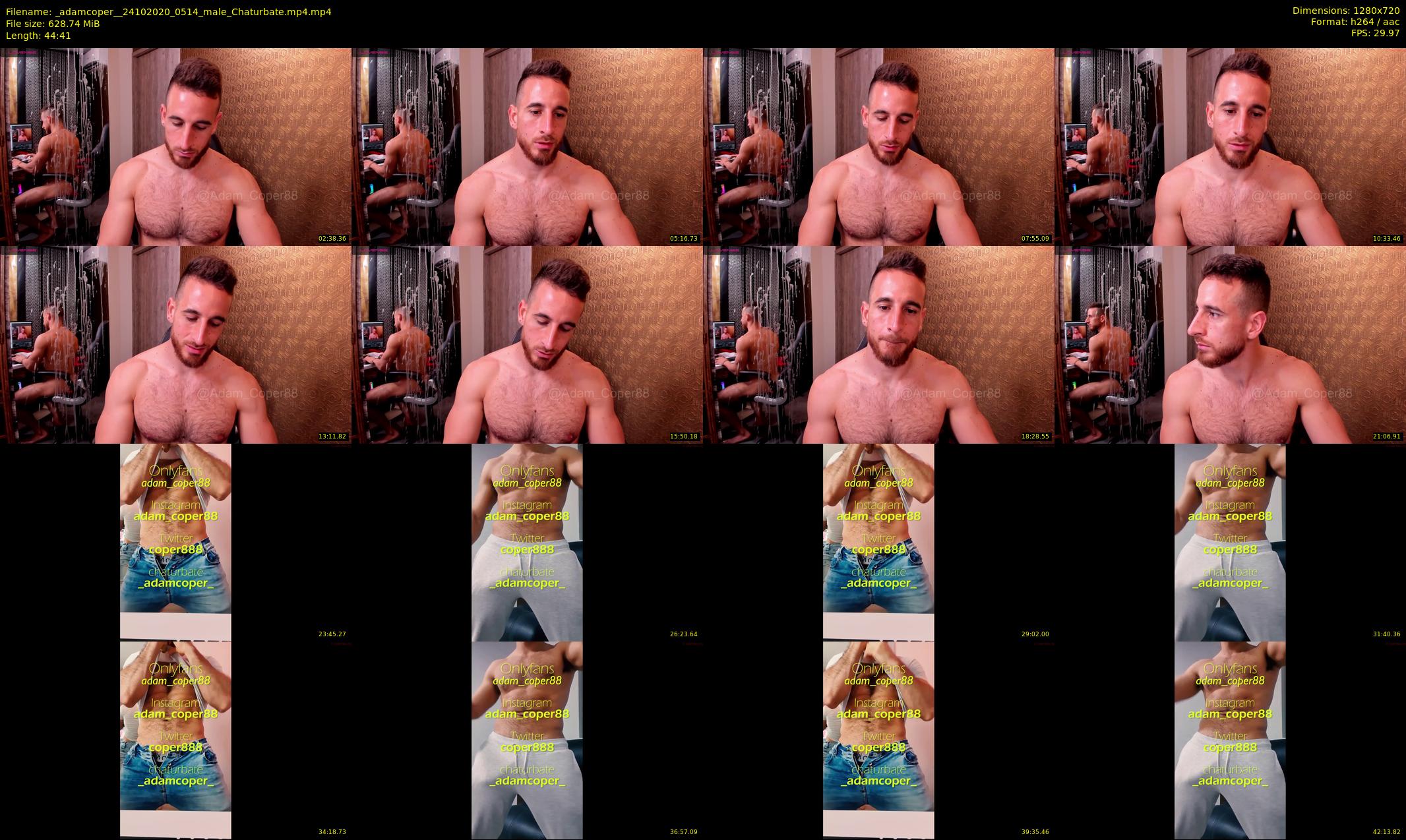 _adamcoper_ — 45 minute Chaturbate male cam show recording, 720p, Oct 24, 2020