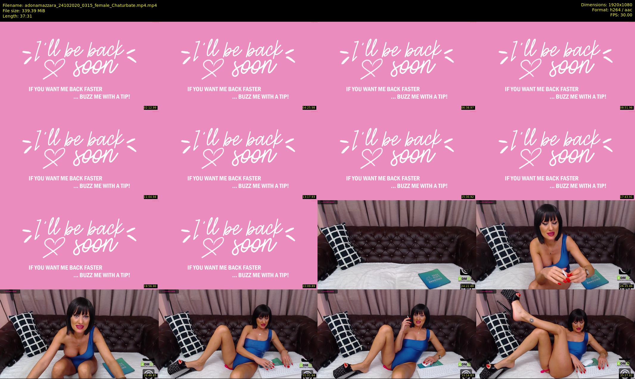 adonamazzara — 38 minute Chaturbate female cam show recording, 1080p, Oct 24, 2020