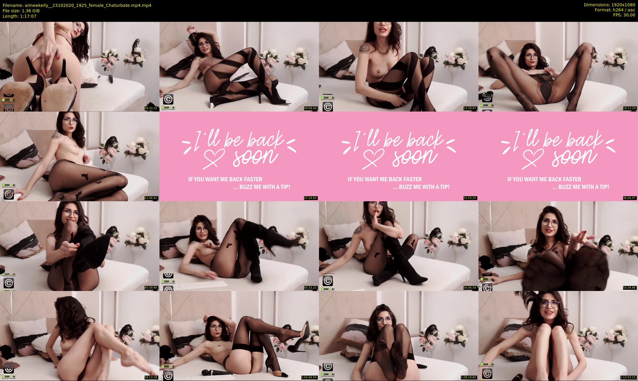 aimeekelly_ — 78 minute Chaturbate female cam show recording, 1080p, Oct 23, 2020
