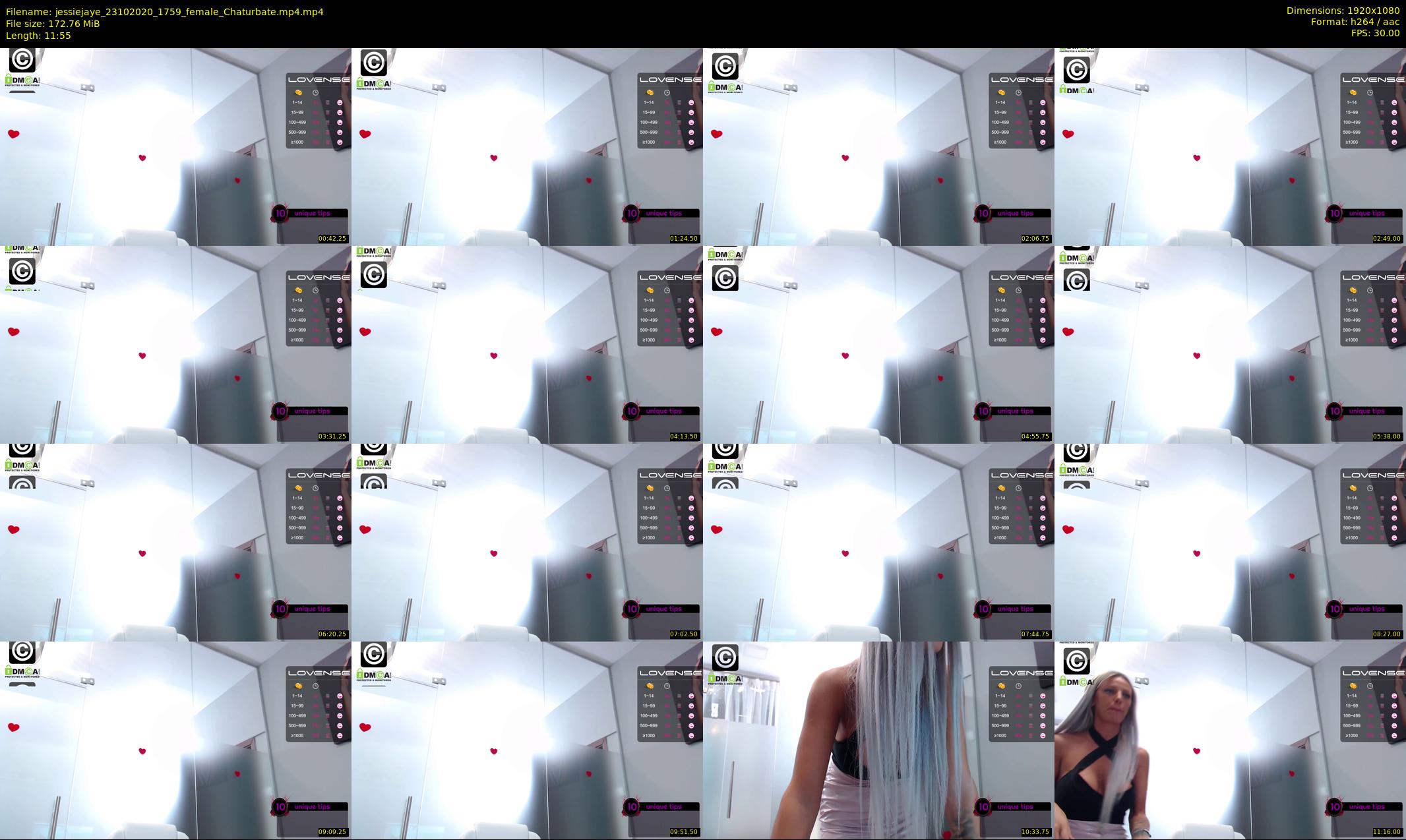 jessiejaye — 12 minute Chaturbate female cam show recording, 1080p, Oct 23, 2020