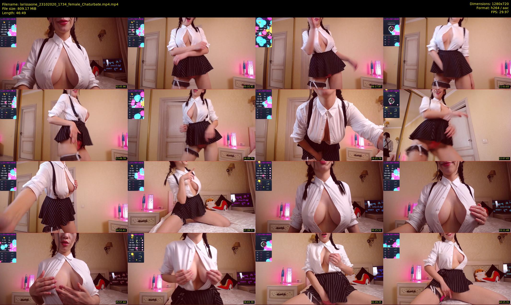 larissaone — 47 minute Chaturbate female cam show recording, 720p, Oct 23, 2020