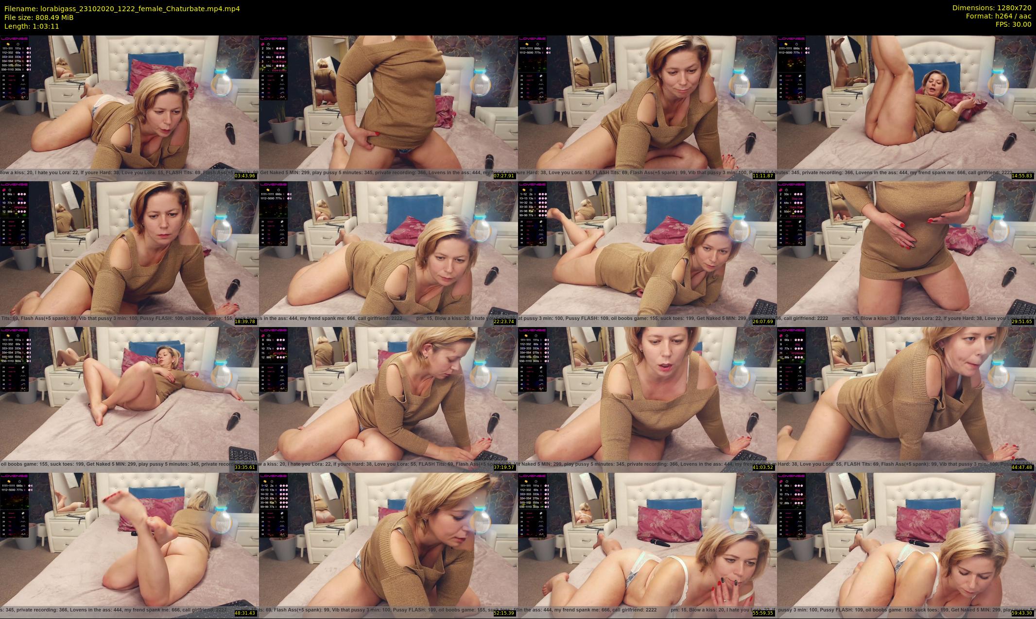 lorabigass — 64 minute Chaturbate female cam show recording, 720p, Oct 23, 2020