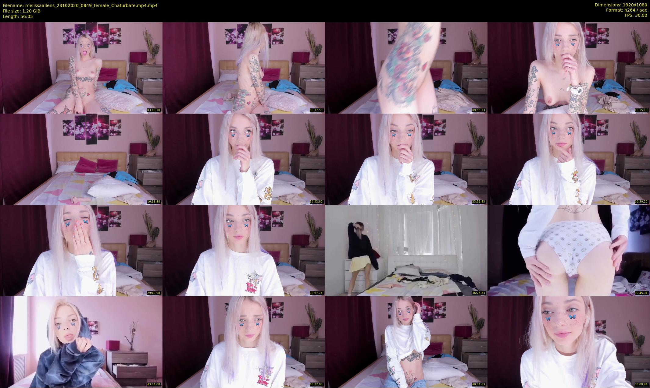 melissaallens — 57 minute Chaturbate female cam show recording, 1080p, Oct 23, 2020