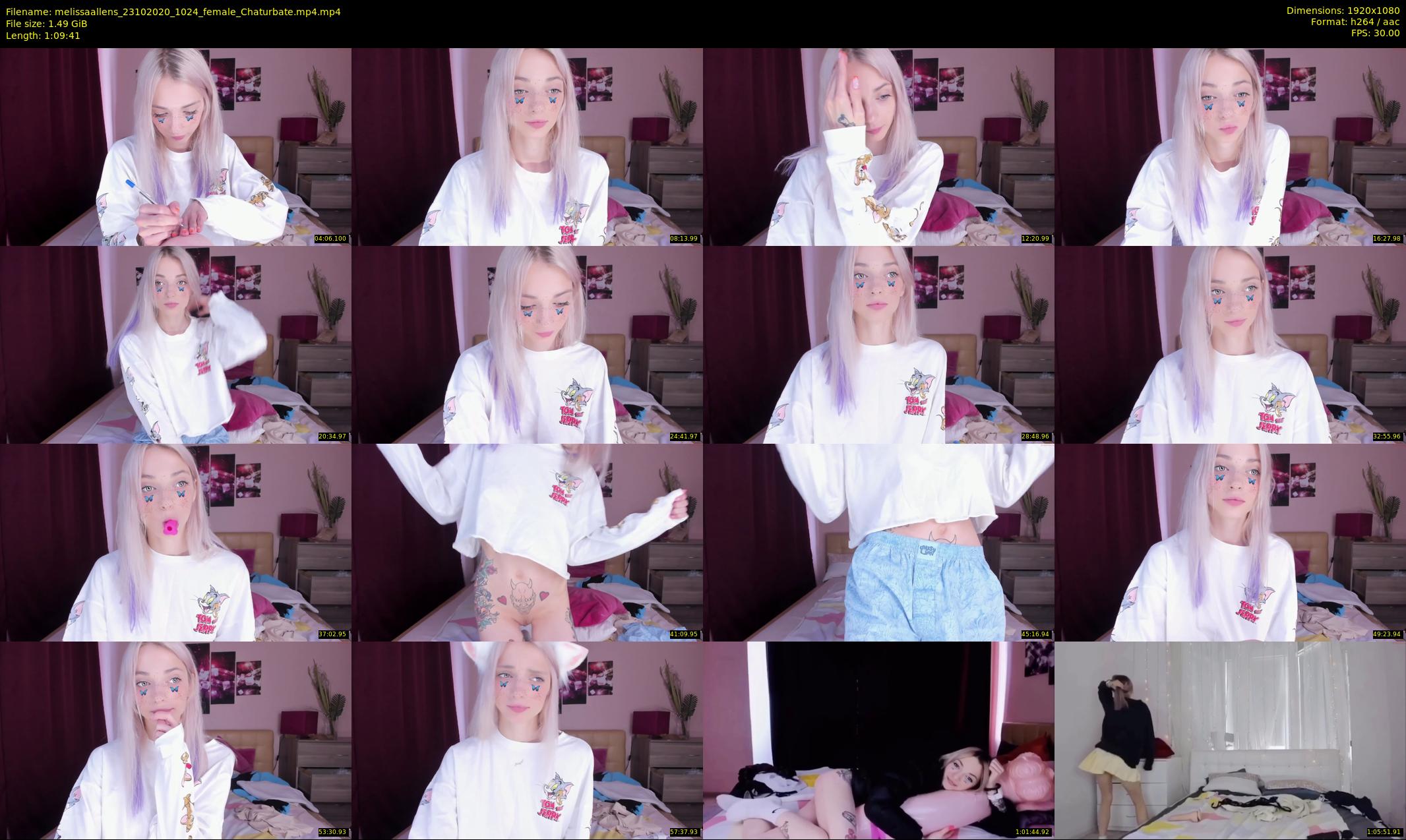 melissaallens — 70 minute Chaturbate female cam show recording, 1080p, Oct 23, 2020