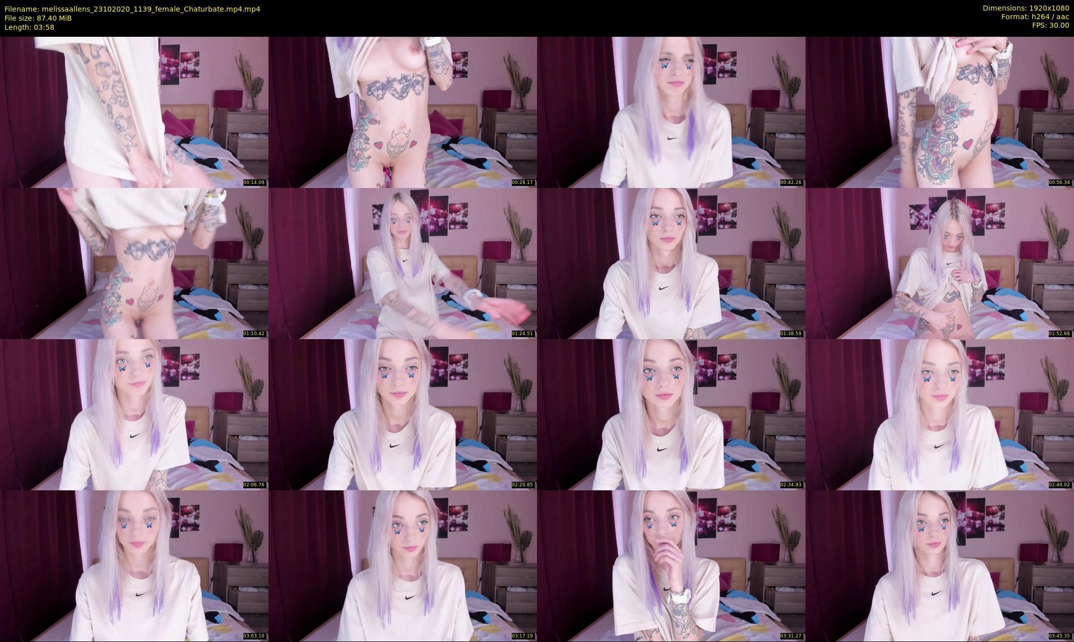 melissaallens — 4 minute Chaturbate female cam show recording, 1080p, Oct 23, 2020