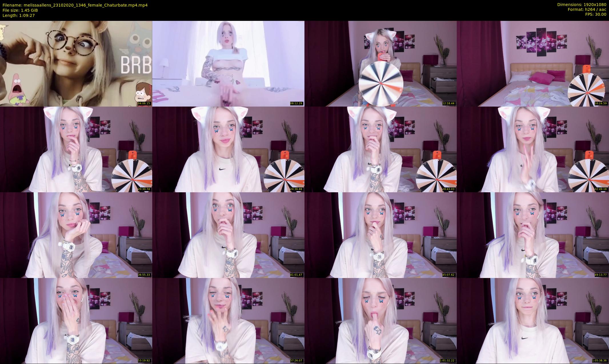 melissaallens — 70 minute Chaturbate female cam show recording, 1080p, Oct 23, 2020