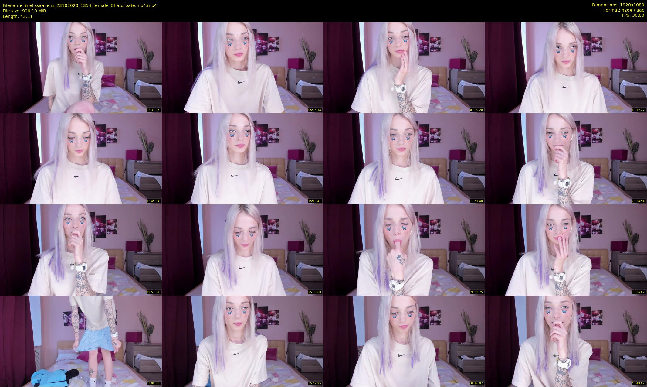 melissaallens — 44 minute Chaturbate female cam show recording, 1080p, Oct 23, 2020
