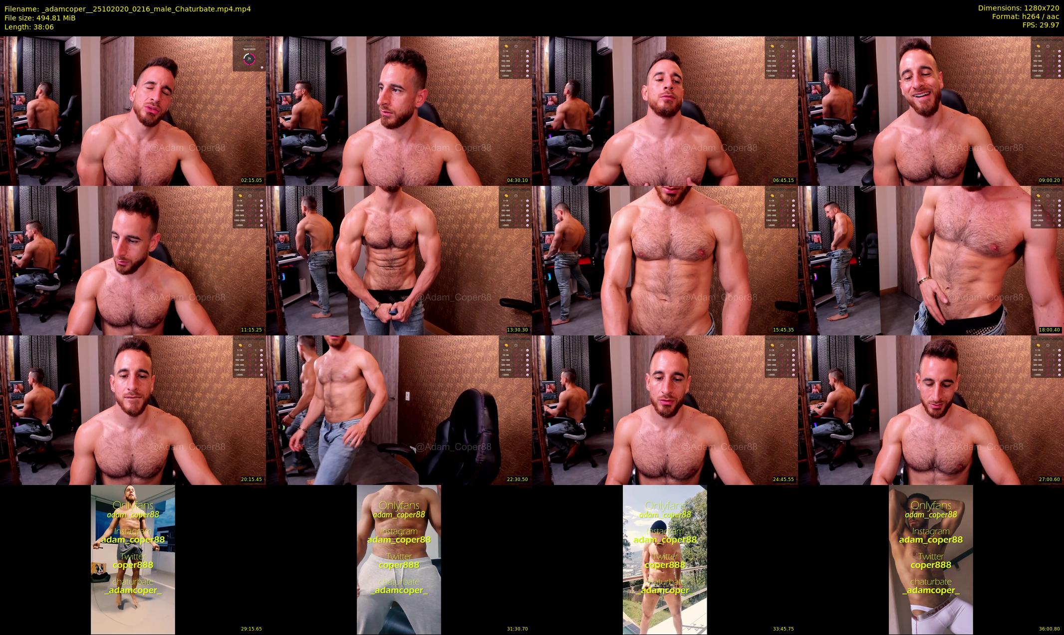 _adamcoper_ — 39 minute Chaturbate male cam show recording, 720p, Oct 25, 2020