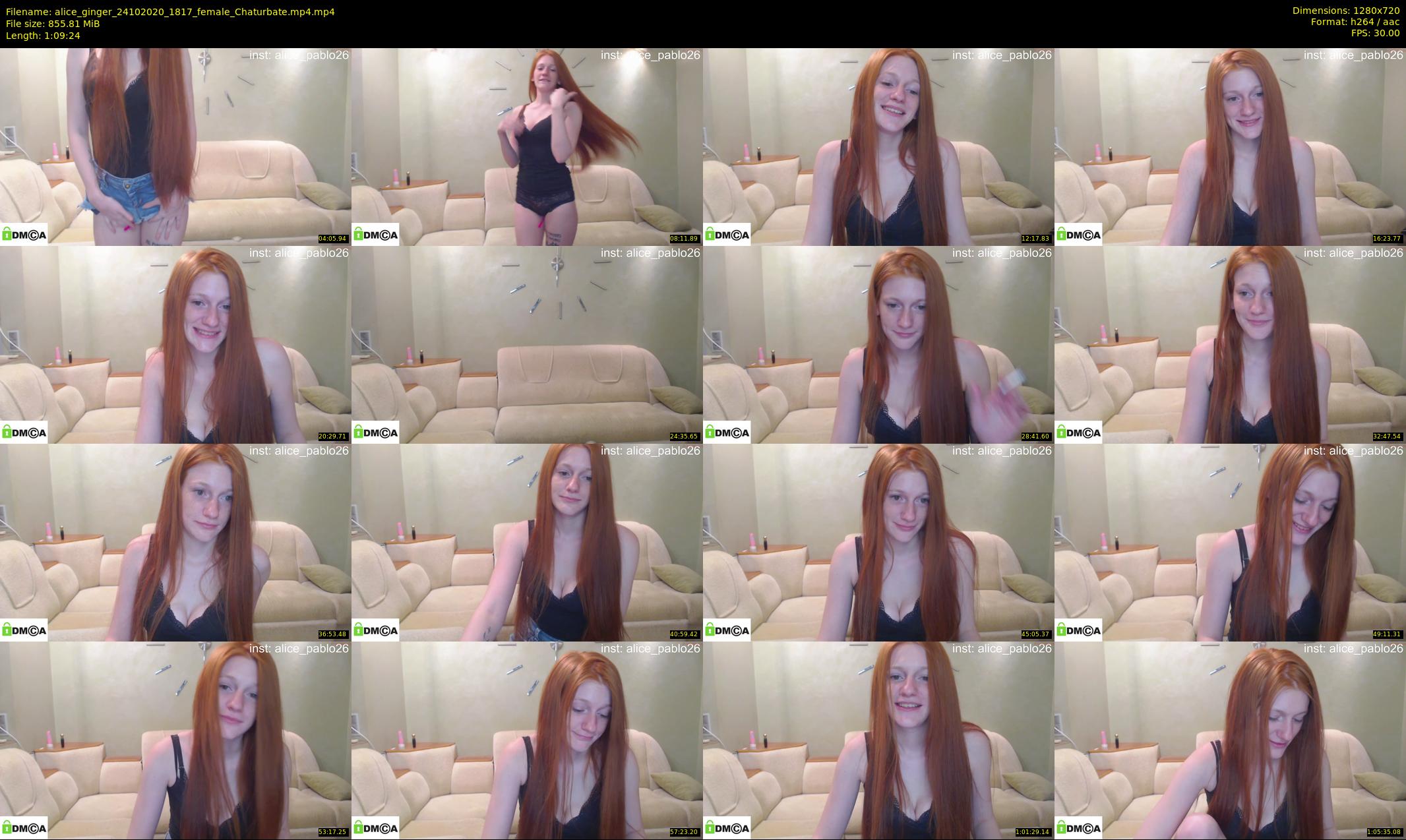 alice_ginger — 70 minute Chaturbate female cam show recording, 720p, Oct 24, 2020
