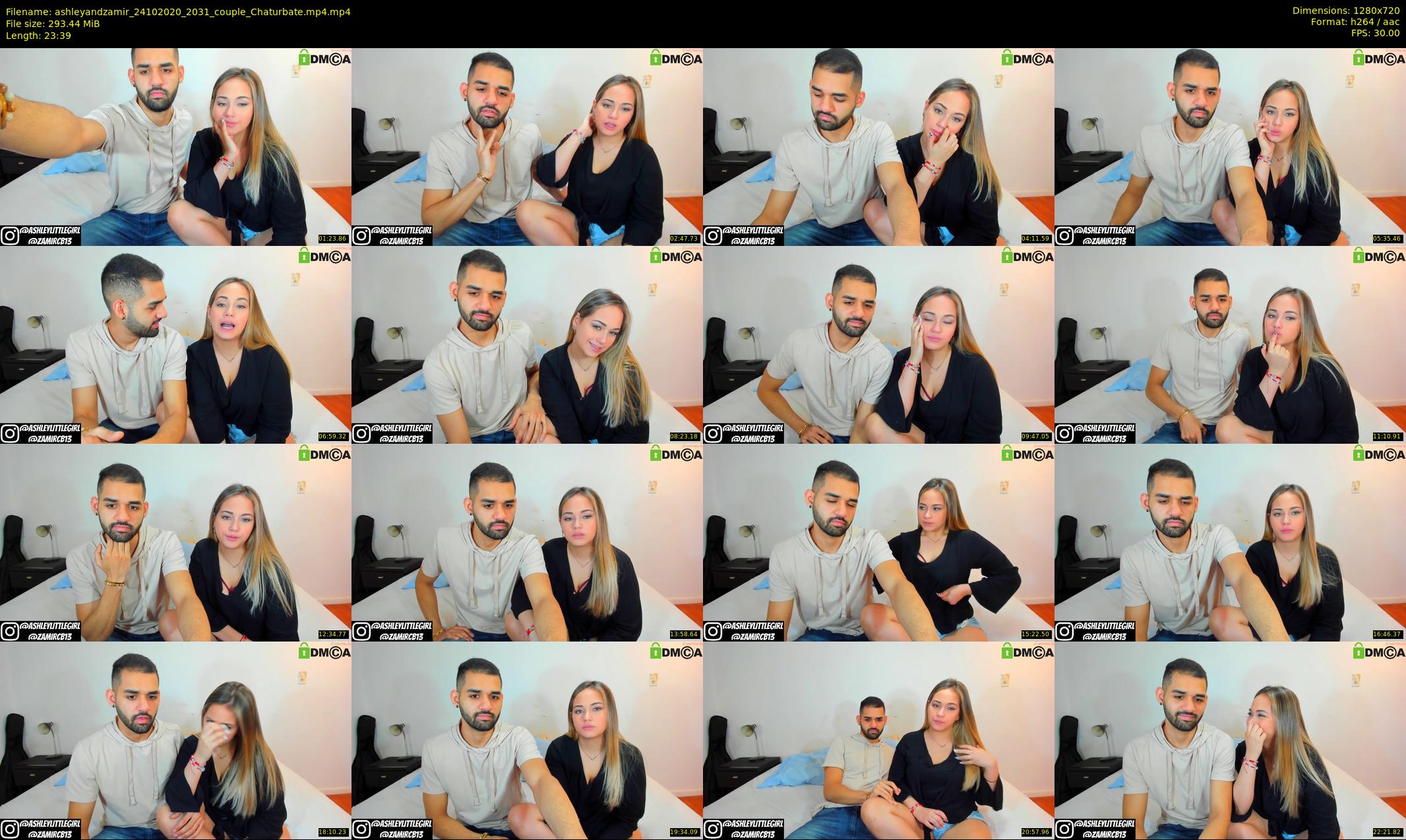 ashleyandzamir — 24 minute Chaturbate couple cam show recording, 720p, Oct 24, 2020