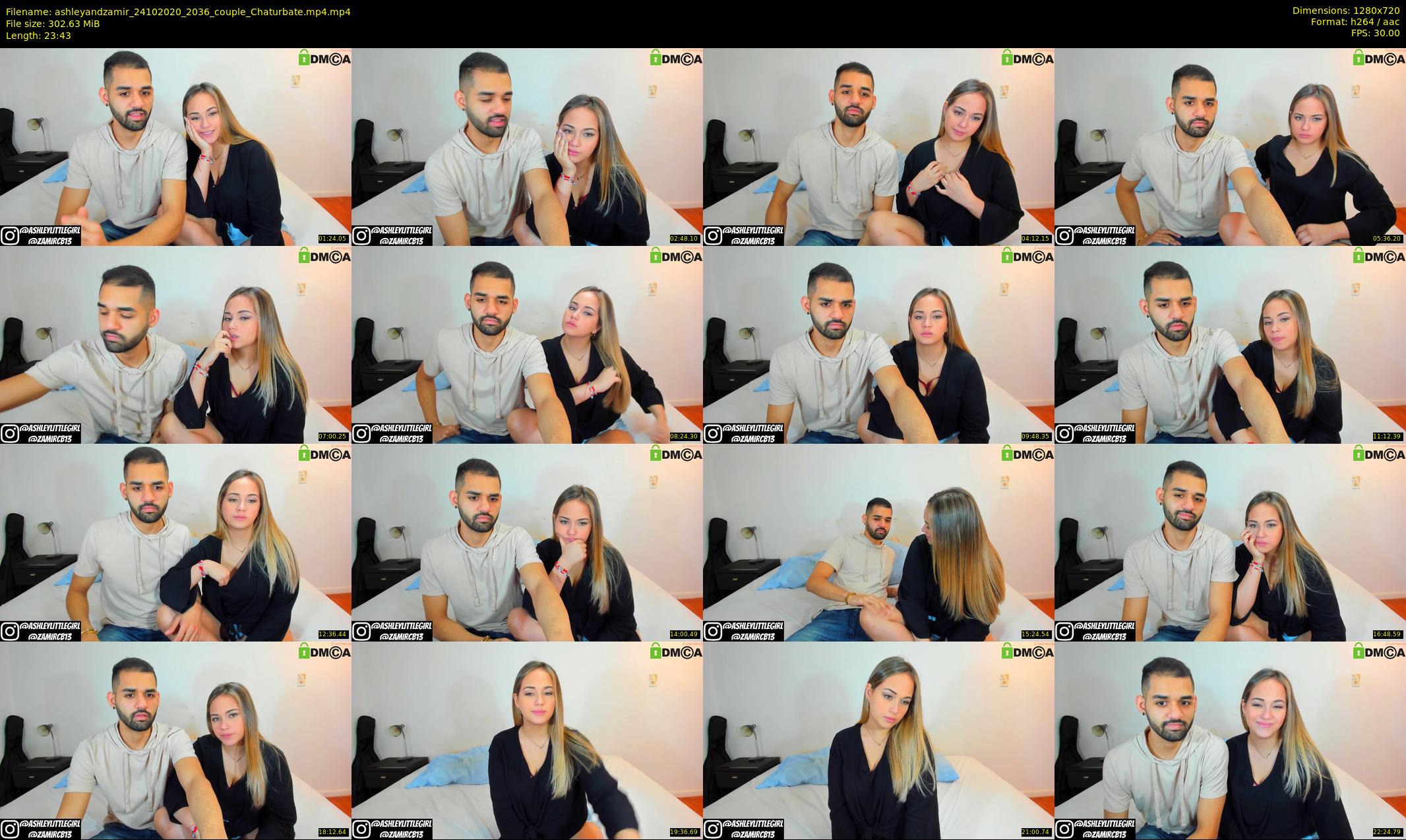 ashleyandzamir — 24 minute Chaturbate couple cam show recording, 720p, Oct 24, 2020