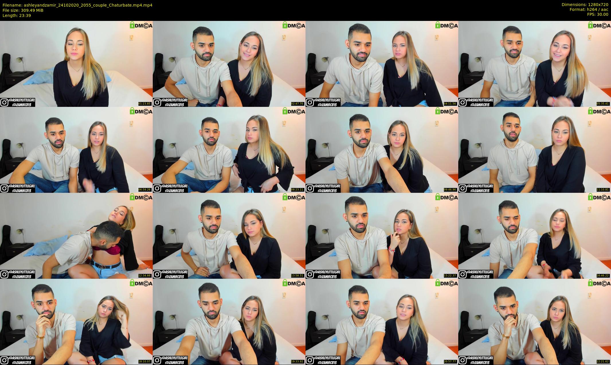ashleyandzamir — 24 minute Chaturbate couple cam show recording, 720p, Oct 24, 2020