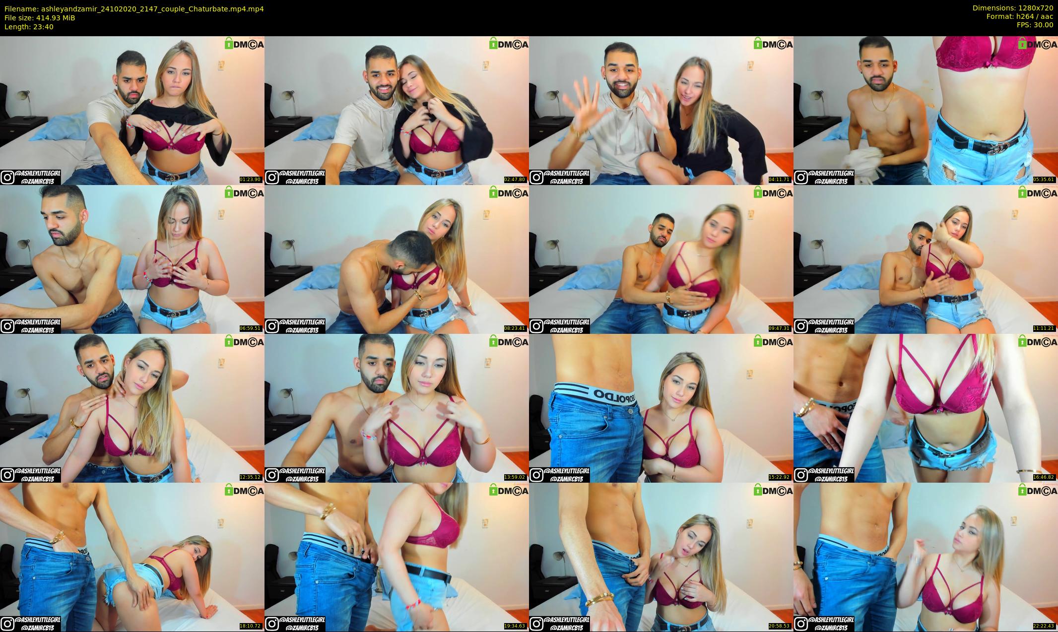 ashleyandzamir — 24 minute Chaturbate couple cam show recording, 720p, Oct 24, 2020